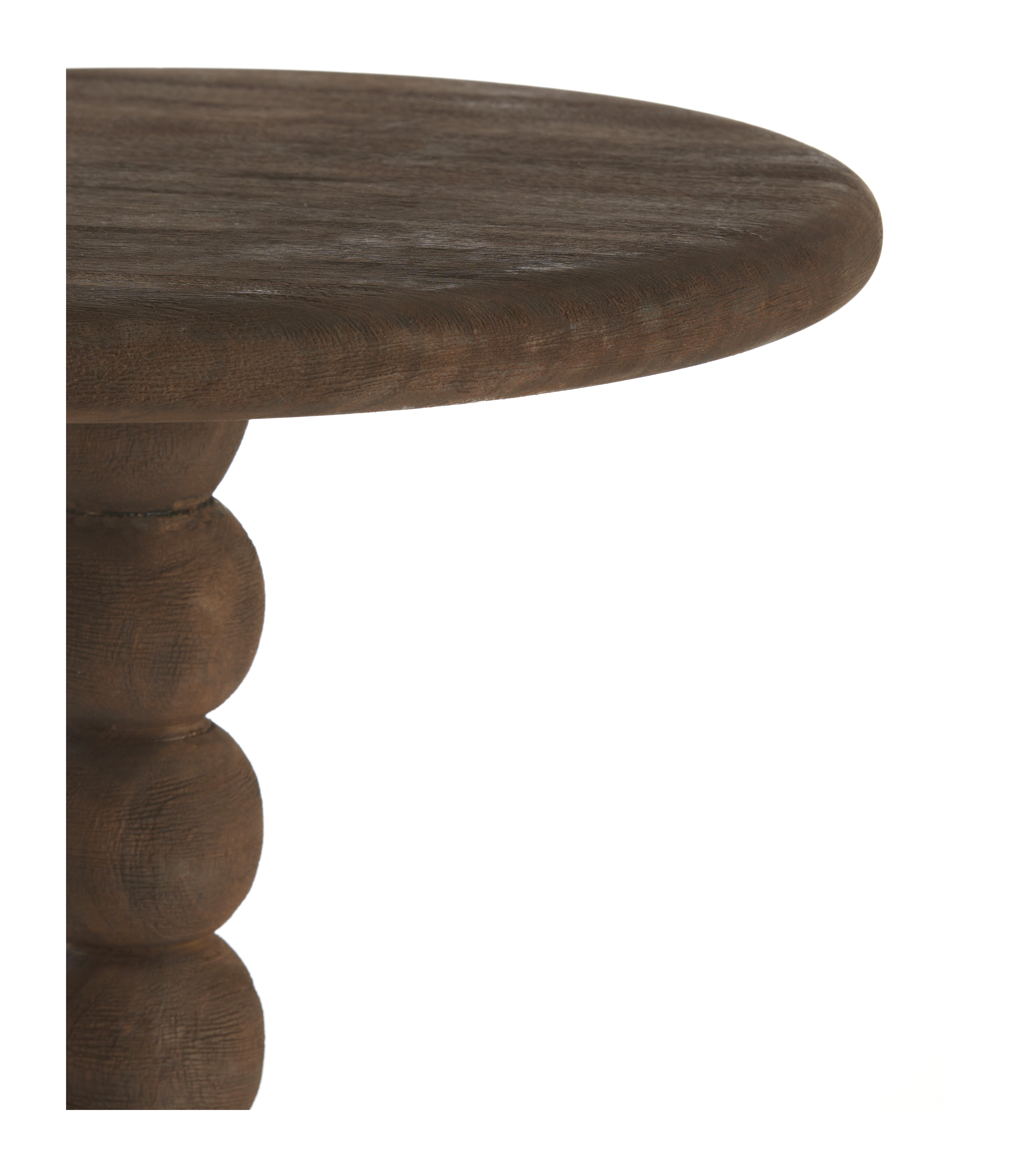 Light & Living Ronde Bijzettafel 'Veglio' Mangohout, kleur Donkerbruin