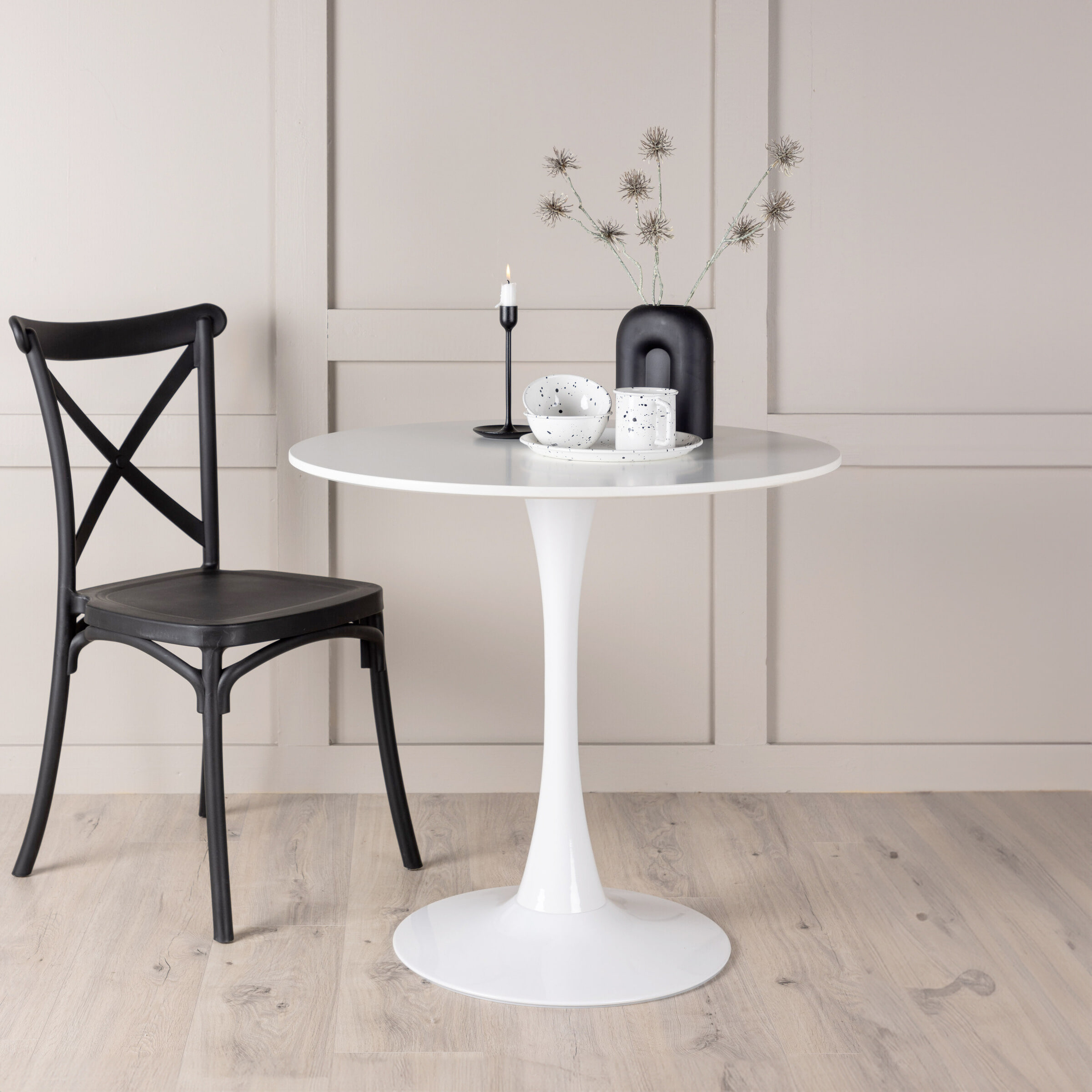 Nohr Ronde Bistrotafel 'Keywanda' 80cm, kleur wit