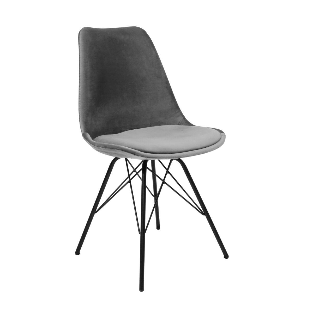 KICK Eetkamerstoel Vivien Zwart Frame - Velvet