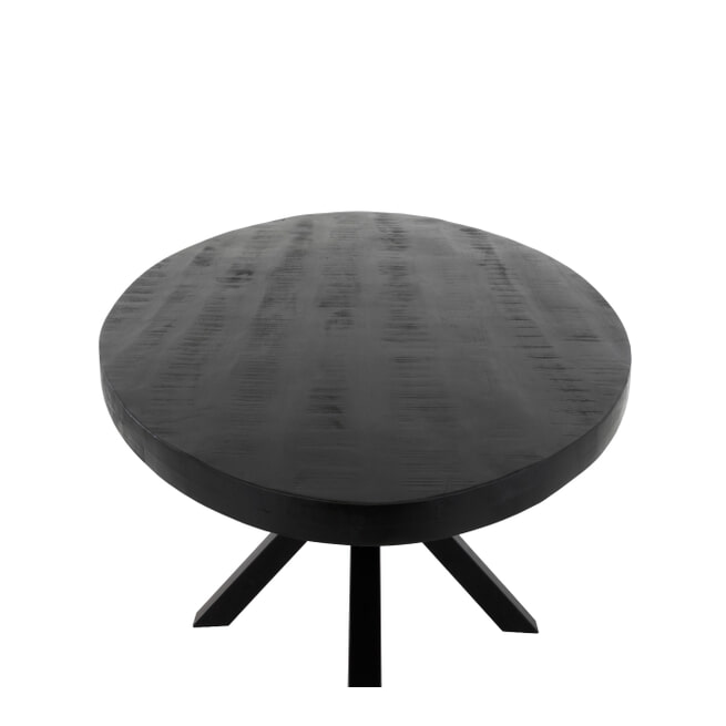KICK Ovale Eettafel 'Luke' Mangohout, kleur Zwart