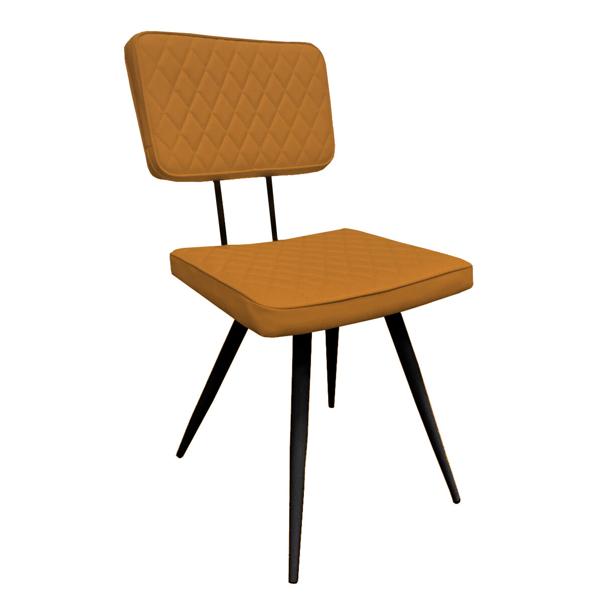 KICK Eetkamerstoel 'Max' PU, kleur Mosterdgeel KICK Eetkamerstoel 'Max' PU, kleur Mosterdgeel