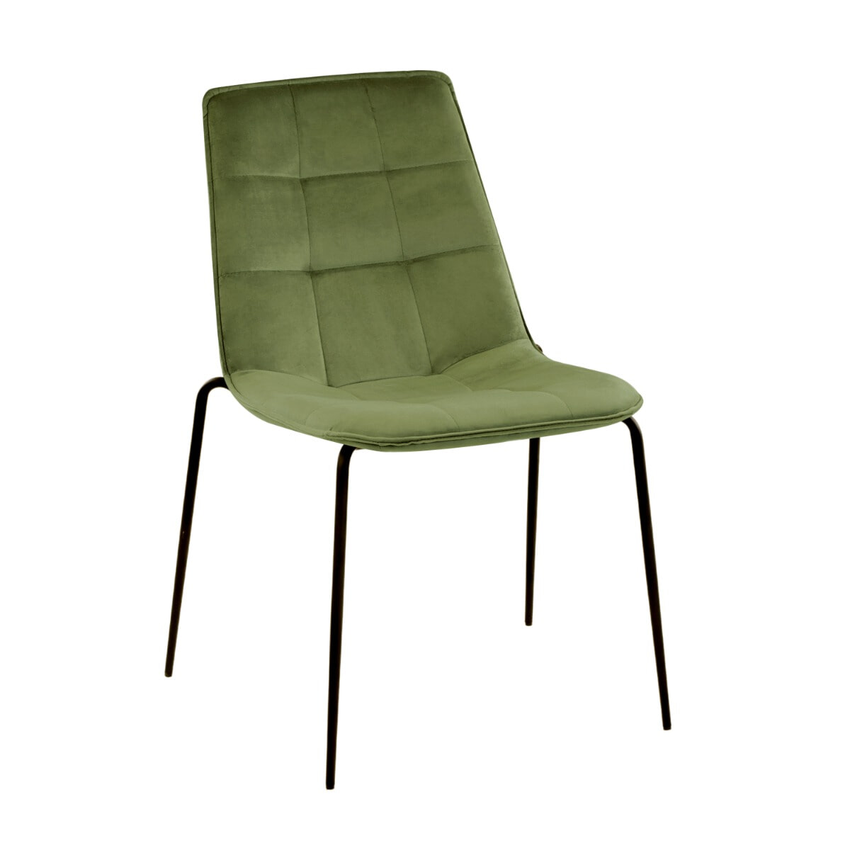 KICK Eetkamerstoel 'Mason' Velvet, kleur Groen KICK Eetkamerstoel 'Mason' Velvet, kleur Groen