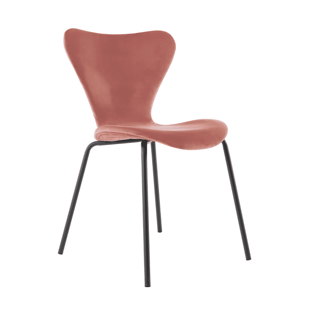 KICK Eetkamerstoel 'Femm' Velvet, kleur Roze KICK Eetkamerstoel 'Femm' Velvet, kleur Roze