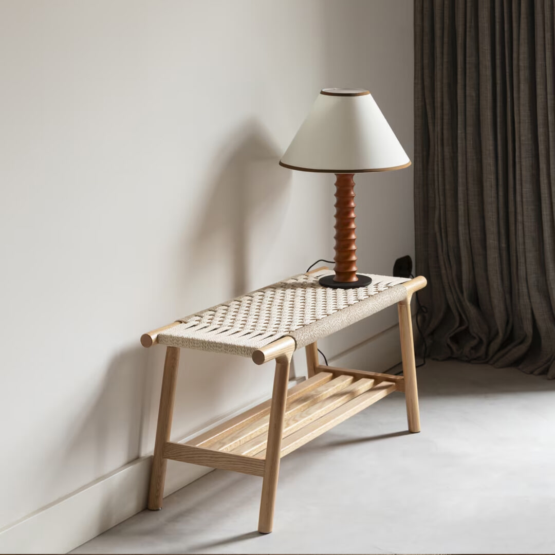 Dutchbone Bankje 'Kintaro' Eikenhout en touw