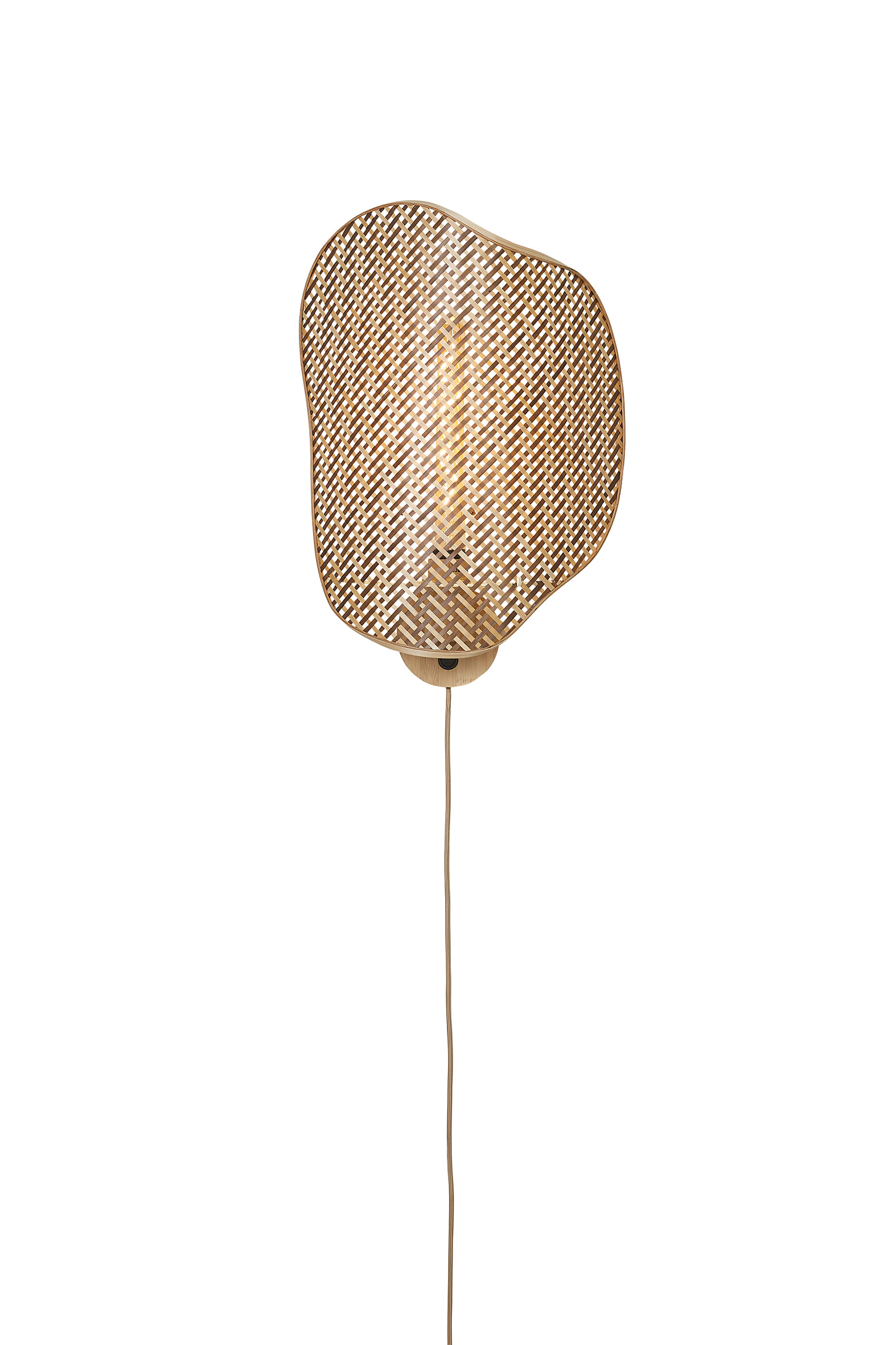 GOOD&MOJO Wandlamp 'Kinabalu' Bamboe, kleur Naturel/Bruin