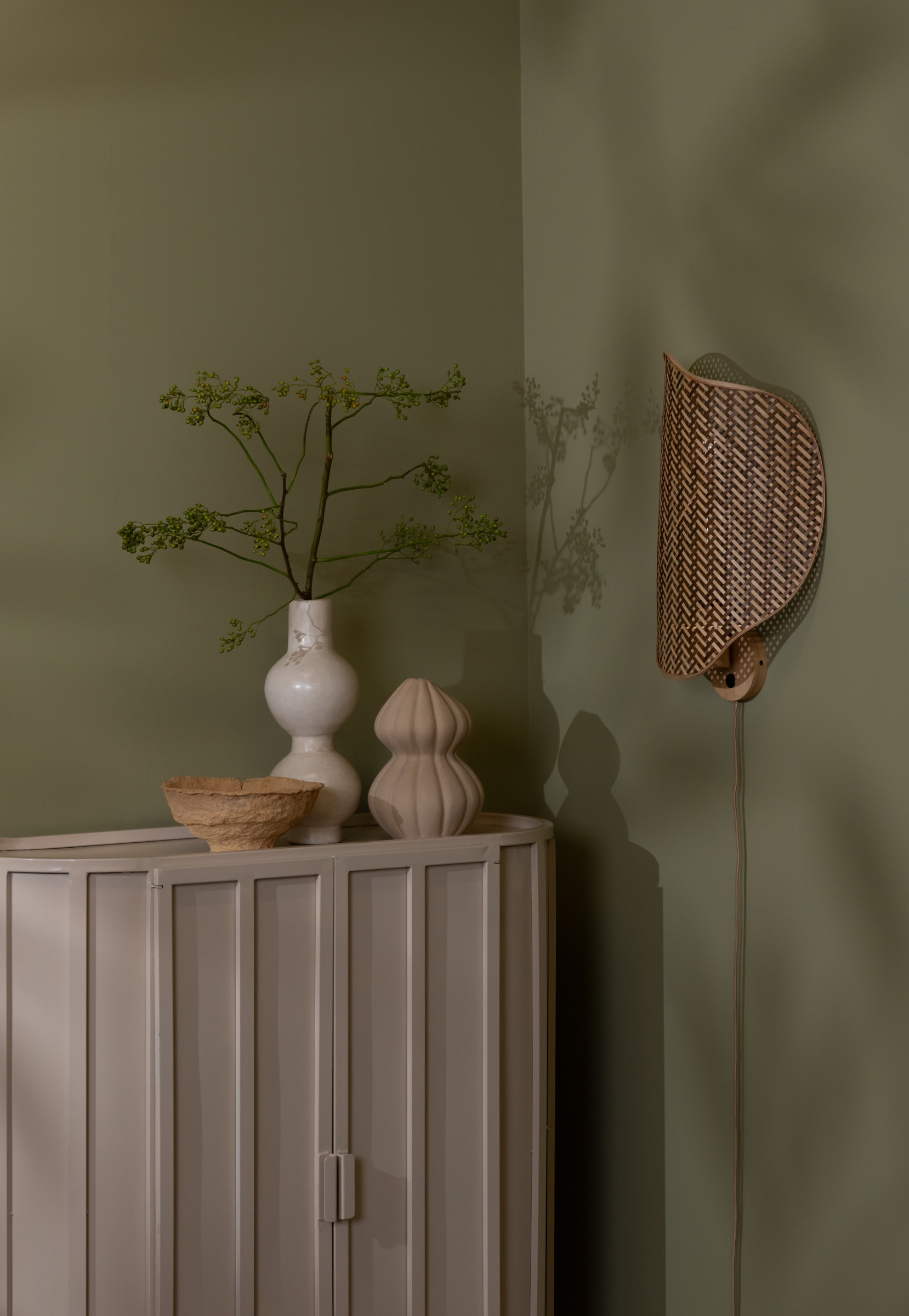 GOOD&MOJO Wandlamp 'Kinabalu' Bamboe, kleur Naturel/Bruin