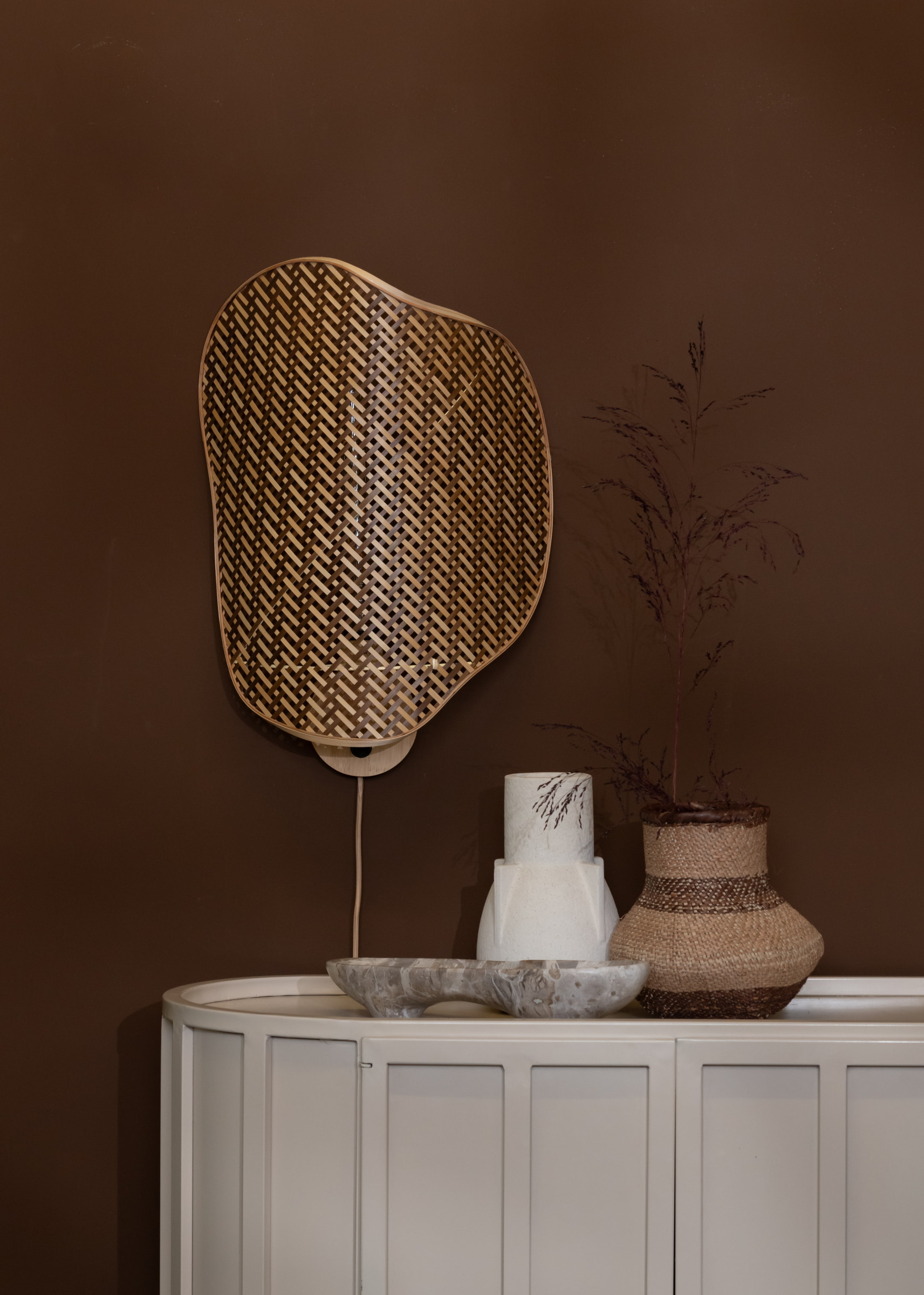 GOOD&MOJO Wandlamp 'Kinabalu' Bamboe, kleur Naturel/Bruin