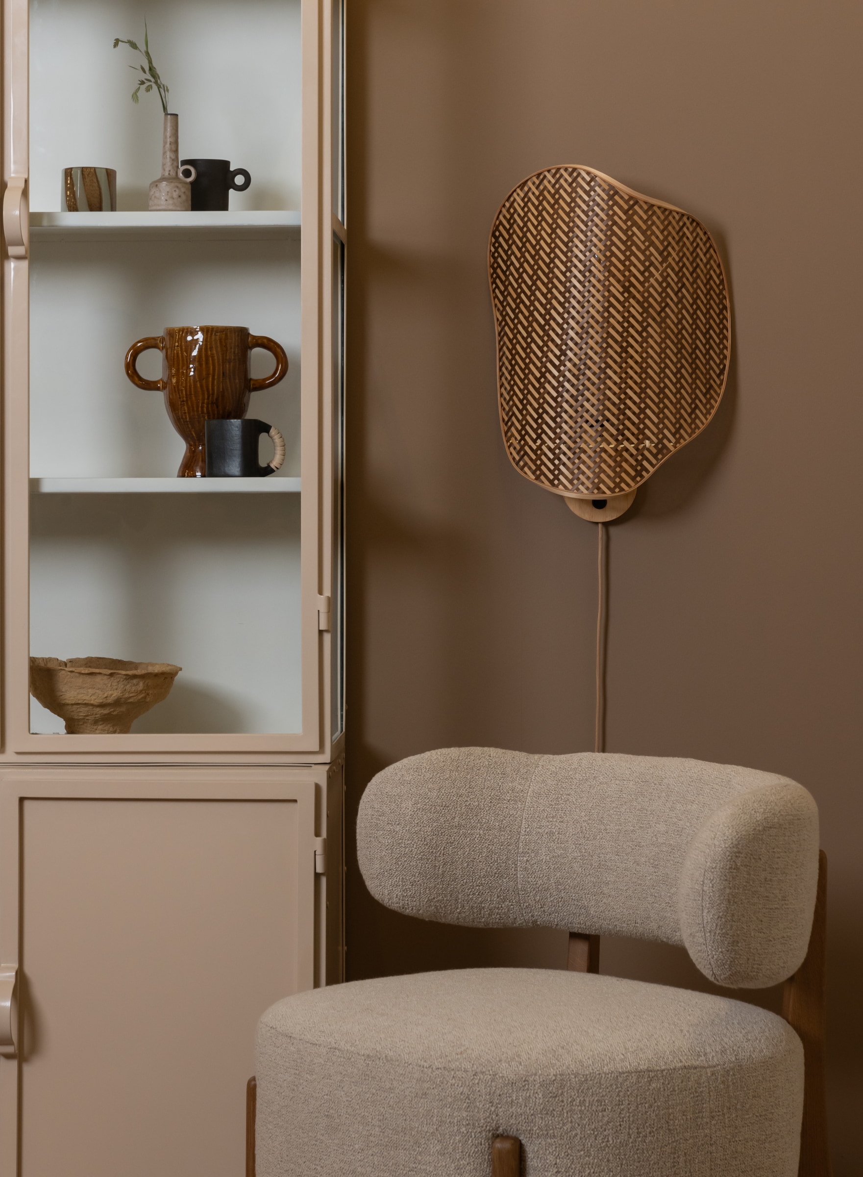 GOOD&MOJO Wandlamp 'Kinabalu' Bamboe, kleur Naturel/Bruin