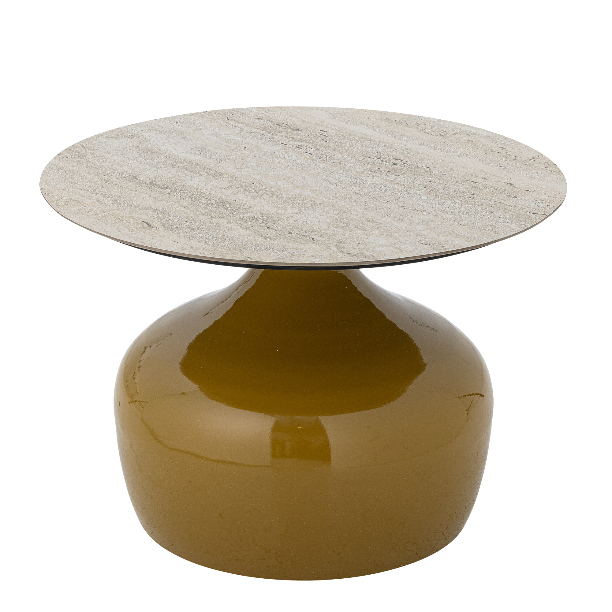 Bloomingville Ronde Salontafel Lecco Keramiek, 60cm - Geel
