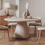 Tower Living Ronde Eettafel 'Mello' 150cm, kleur Beige