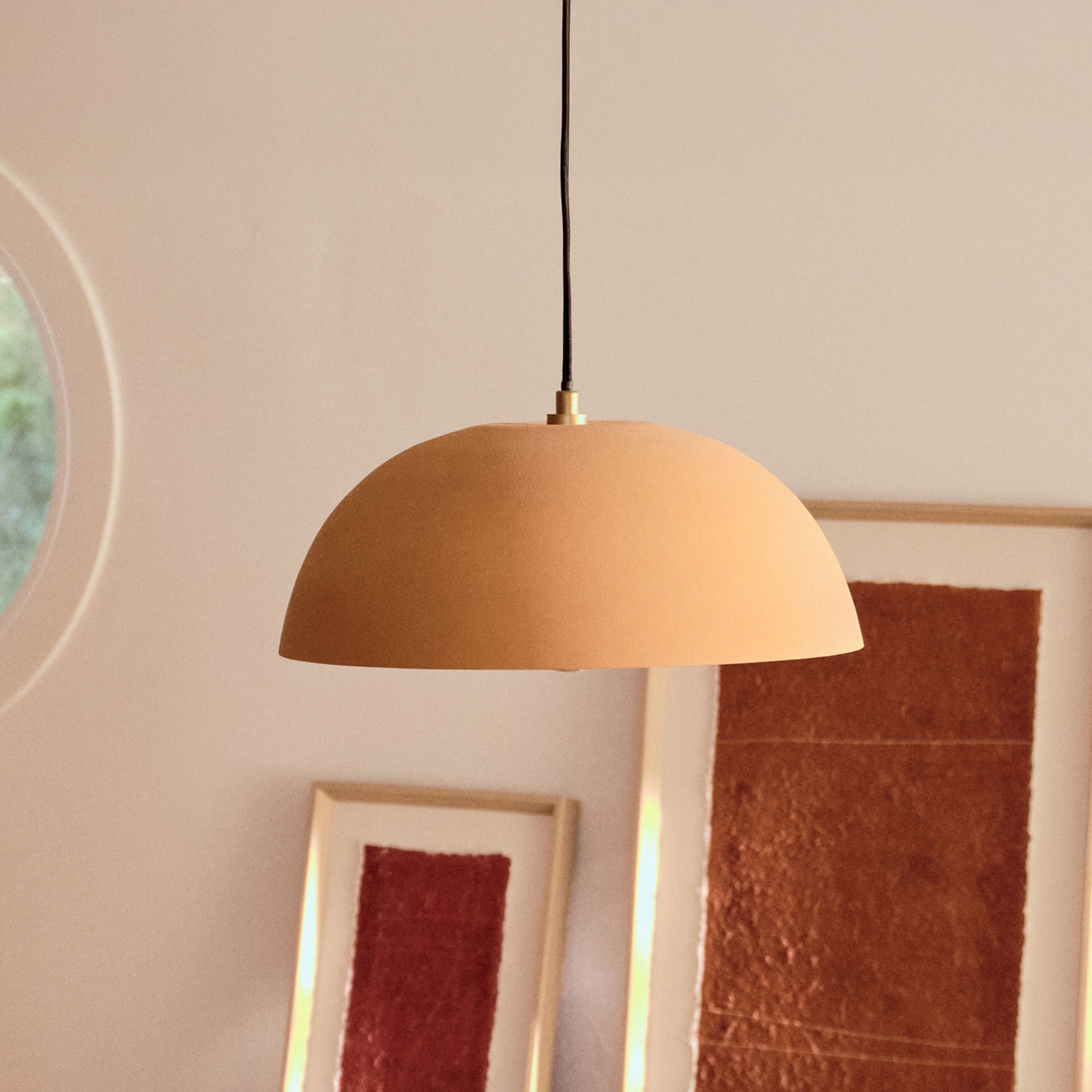Kave Home Hanglamp Nibla Kleipatroon - Terracotta