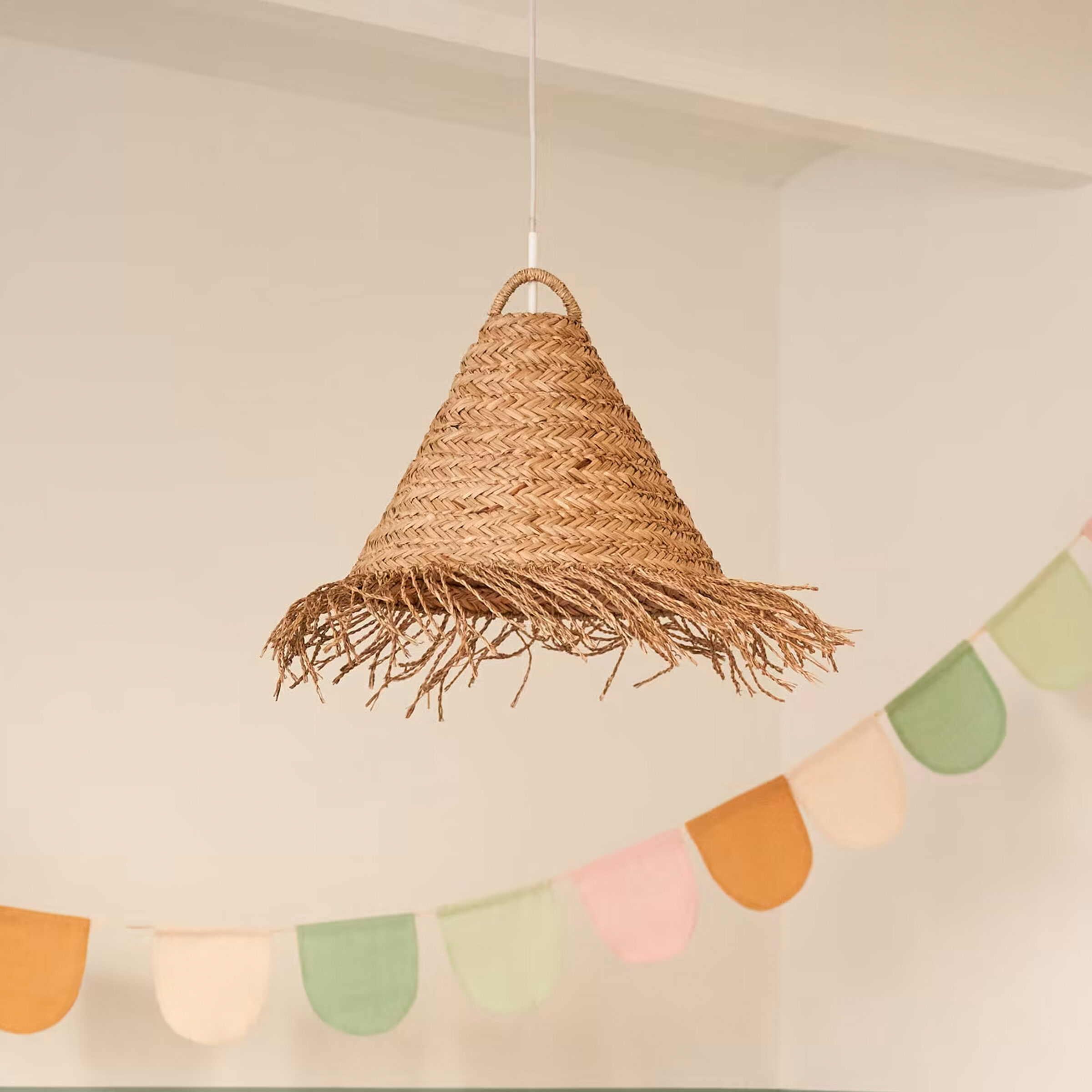 Kave Home Lampenkap Fonteta Zeegras, Ø40cm - Naturel