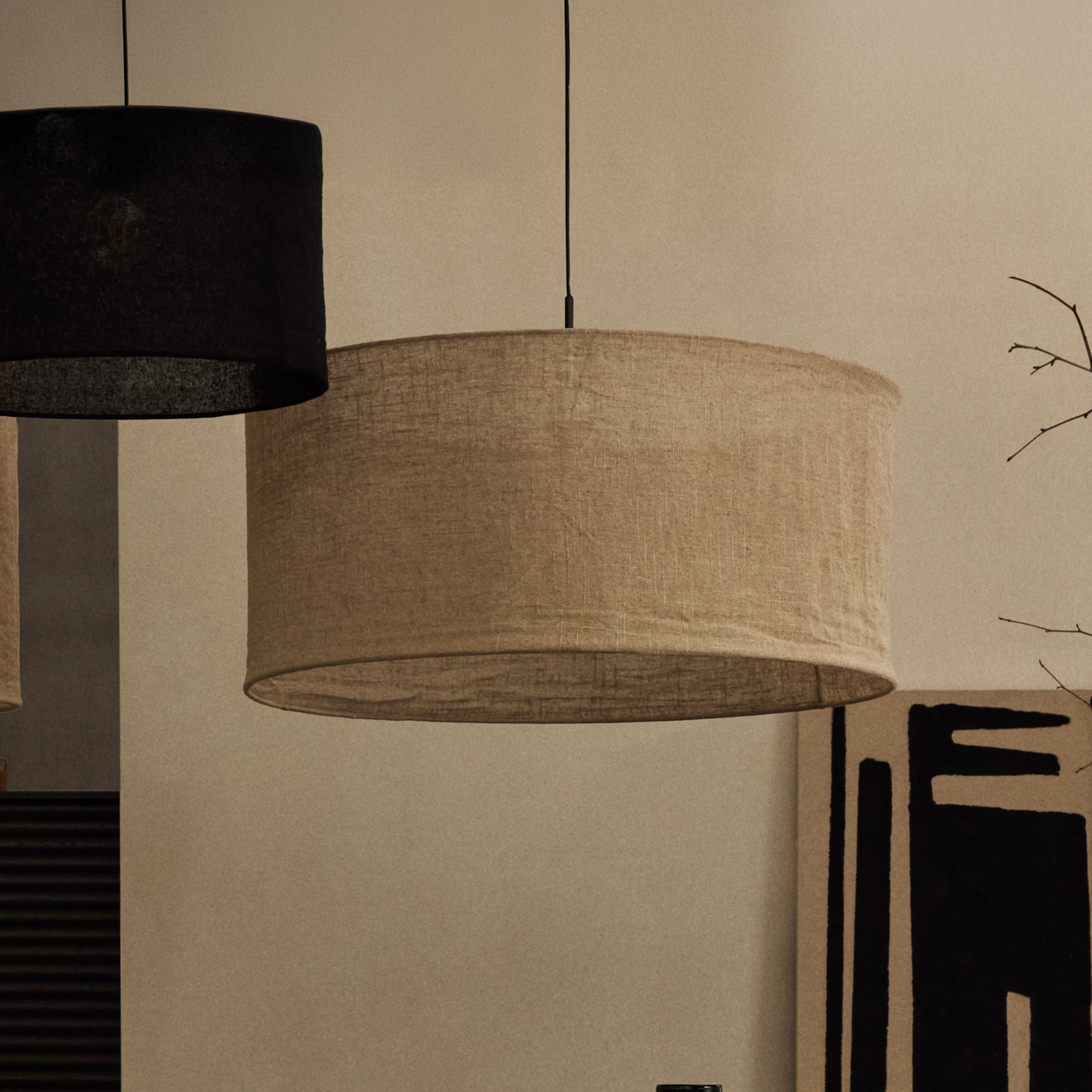 Kave Home Lampenkap 'Mariela' Linnen, kleur Beige