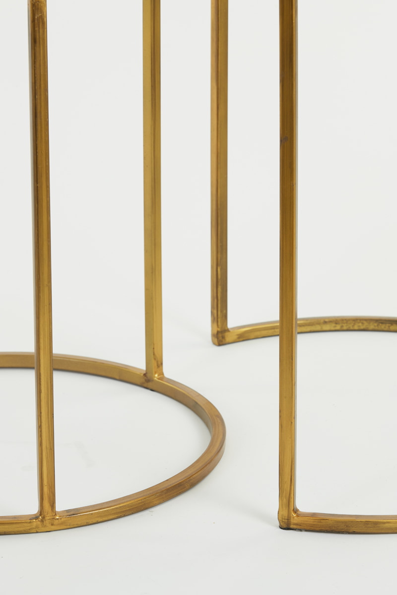 Light & Living Bijzettafel 'Duarte' Set van 2 stuks, kleur Goud