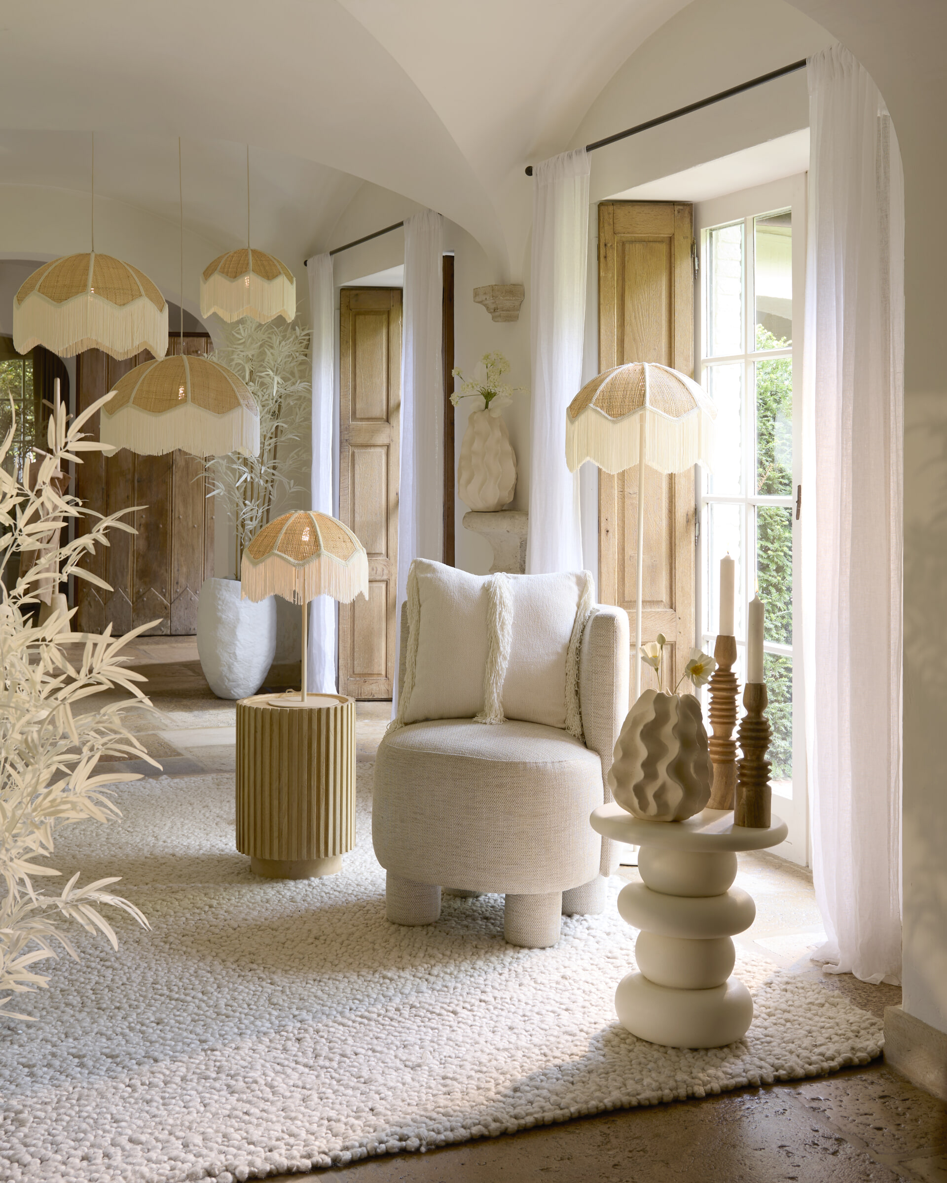 Light & Living Vloerlamp 'Renato' 135cm, kleur Zand (excl. kap)