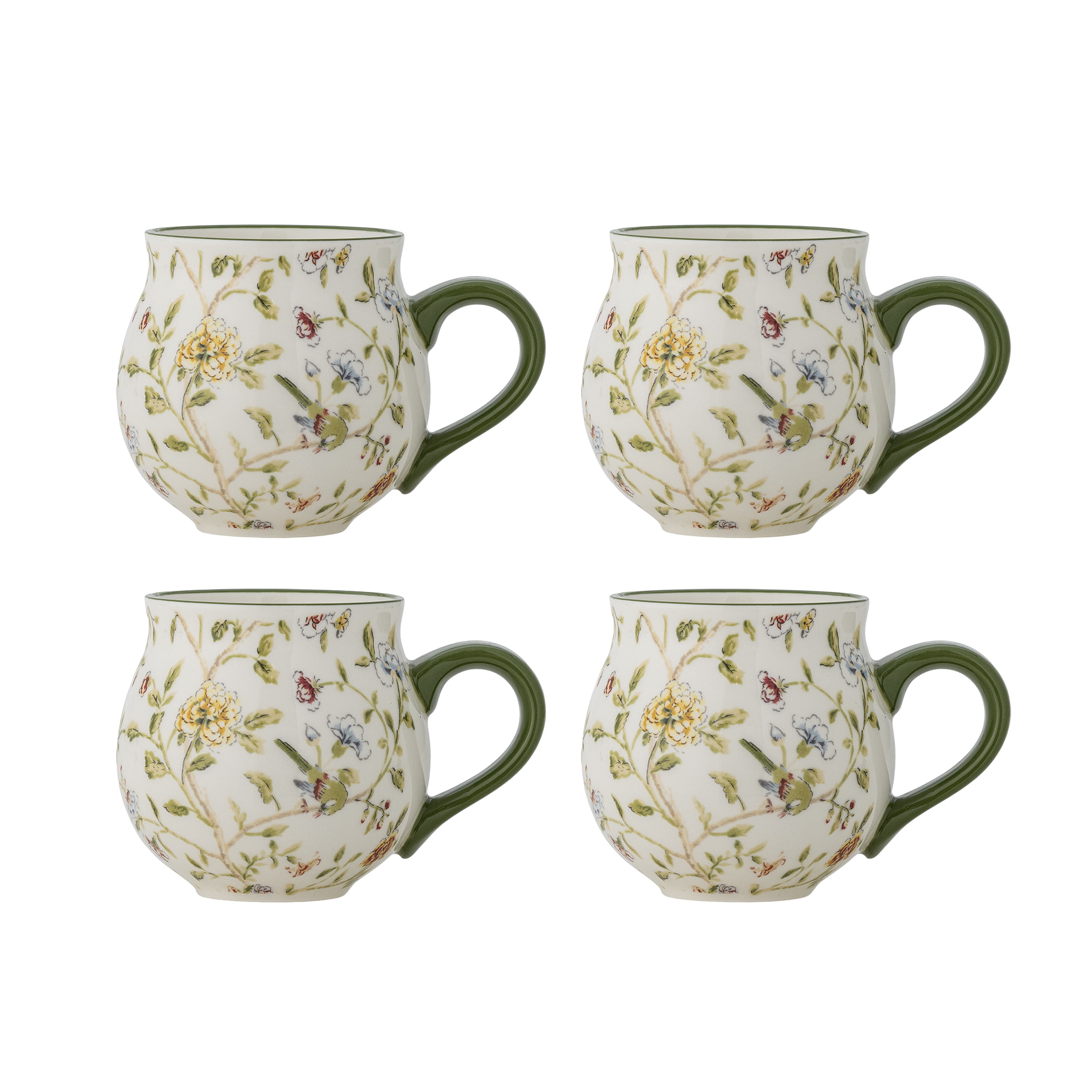 Bloomingville Mok Bloomie Set van 4 stuks - Meerkleurig