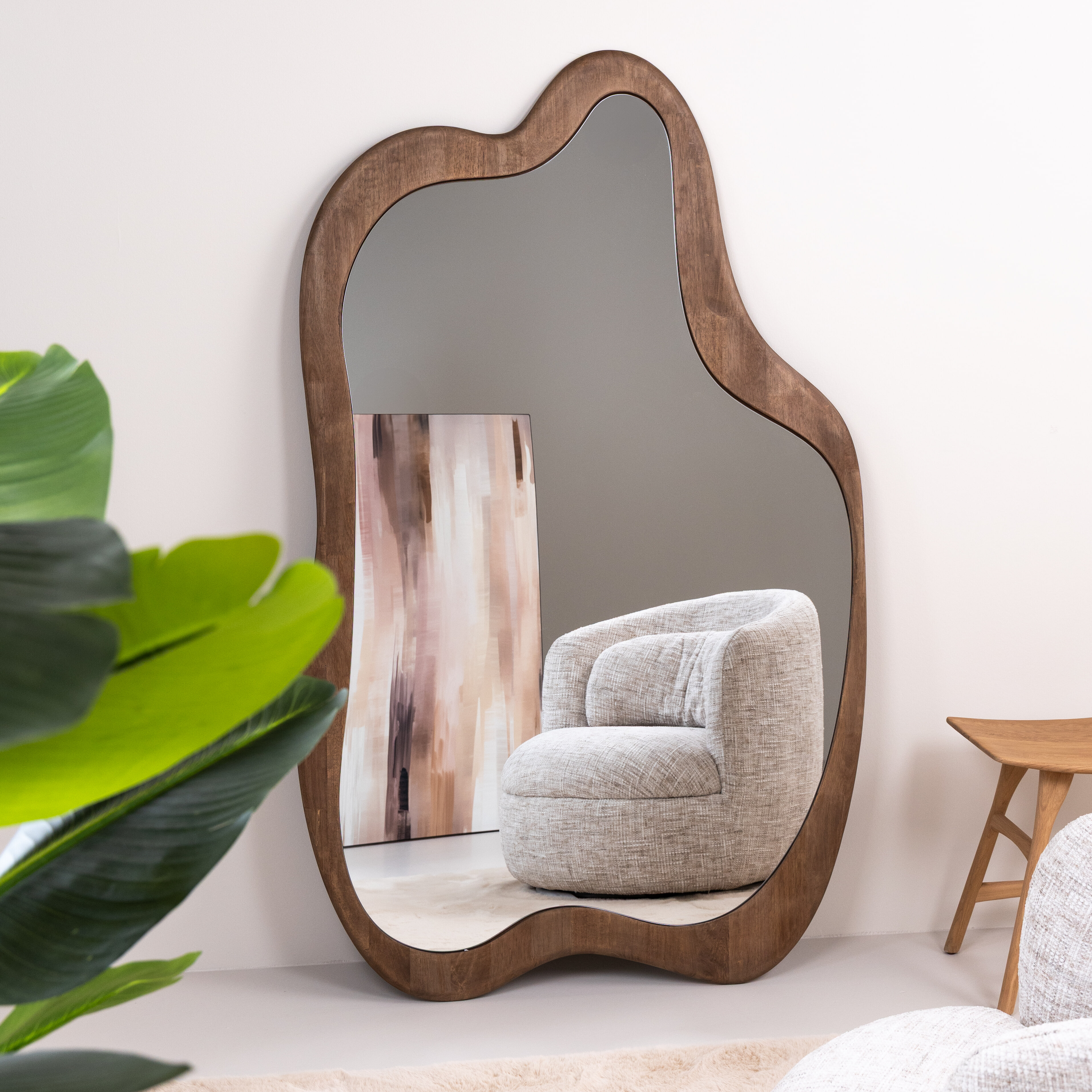 By-Boo Organische Spiegel 'Laban' Hout, 180 x 110cm