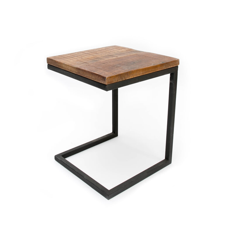 LABEL51 laptoptafel 'Box Industrieel' 40 x 40 x 50cm