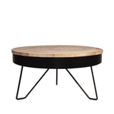 LABEL51 salontafel 'Saran' 80x80x43 cm, kleur Zwart