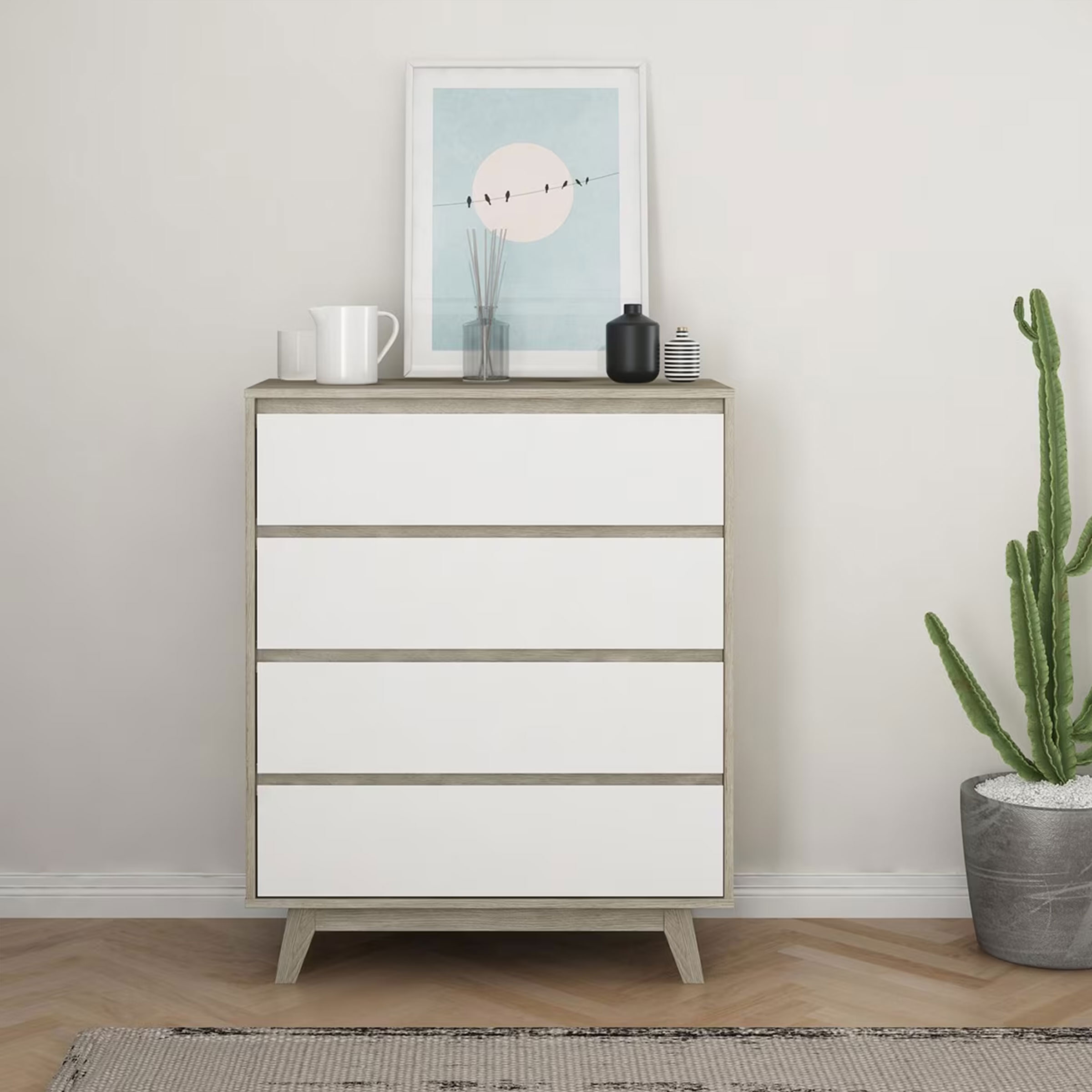 Artistiq Ladekast 'Gonzalo' kleur Naturel/Wit