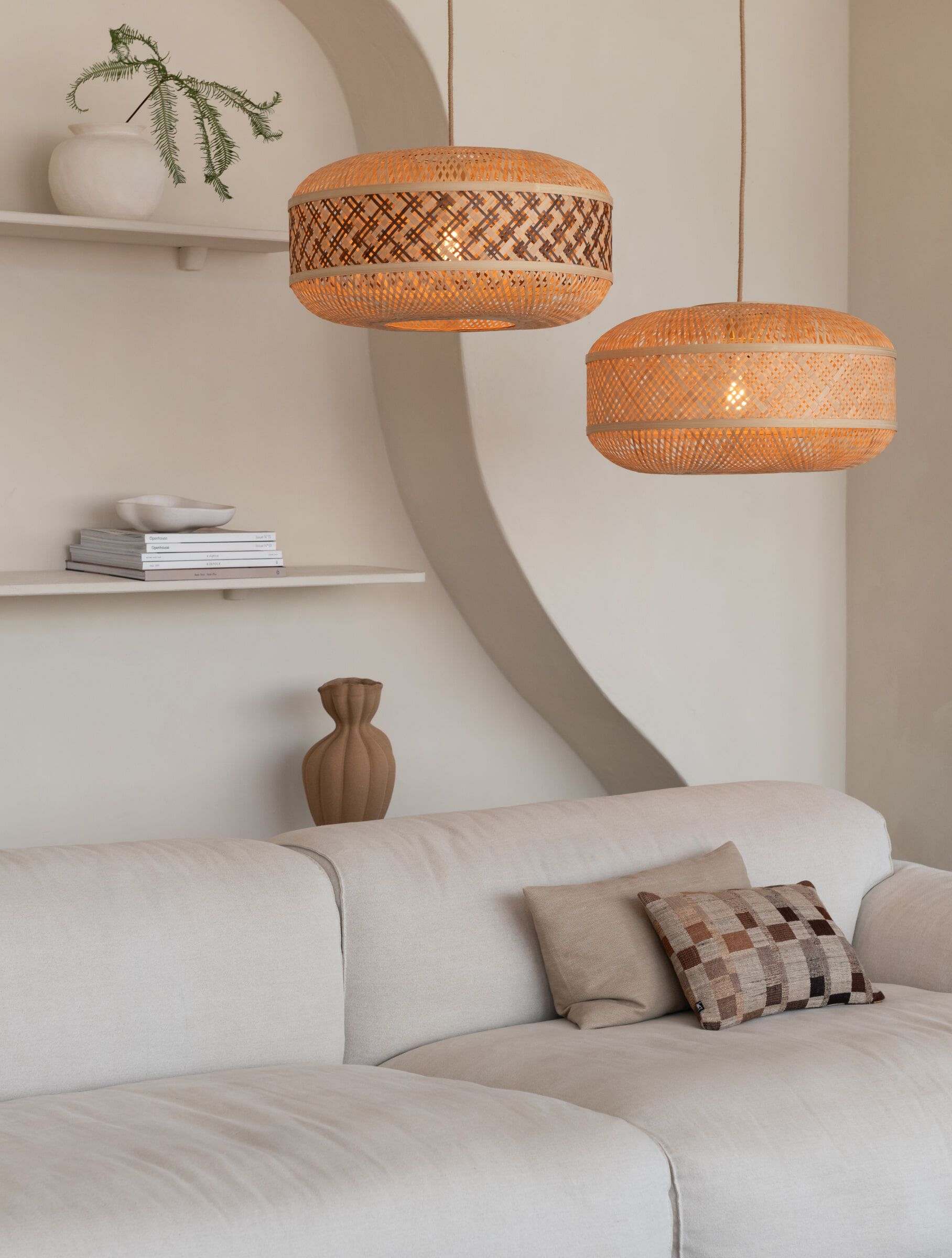 GOOD&MOJO Hanglamp 'Langkawi' Bamboe, 50cm, kleur Naturel