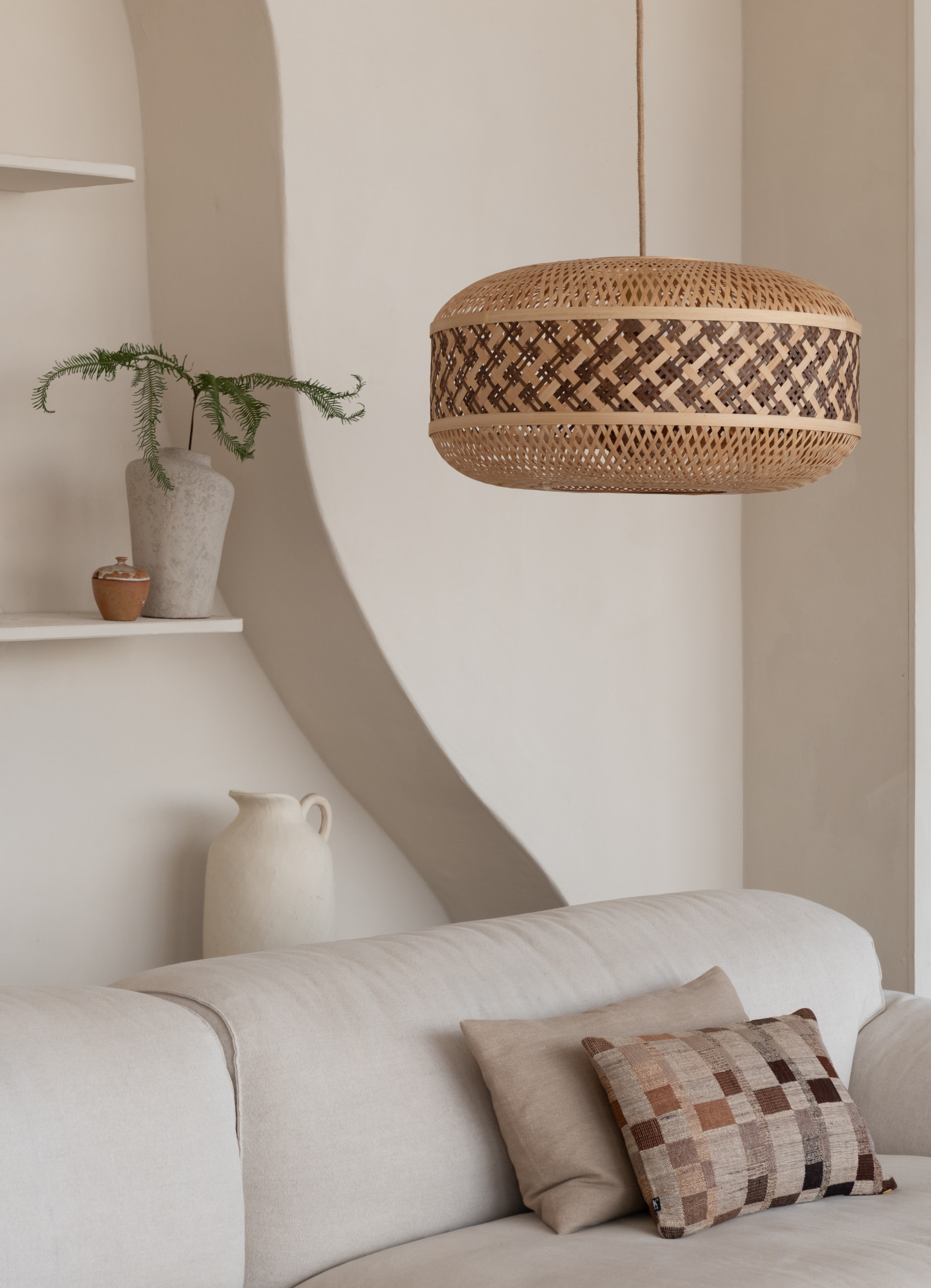 GOOD&MOJO Hanglamp 'Langkawi' Bamboe, 50cm, kleur Naturel/Bruin