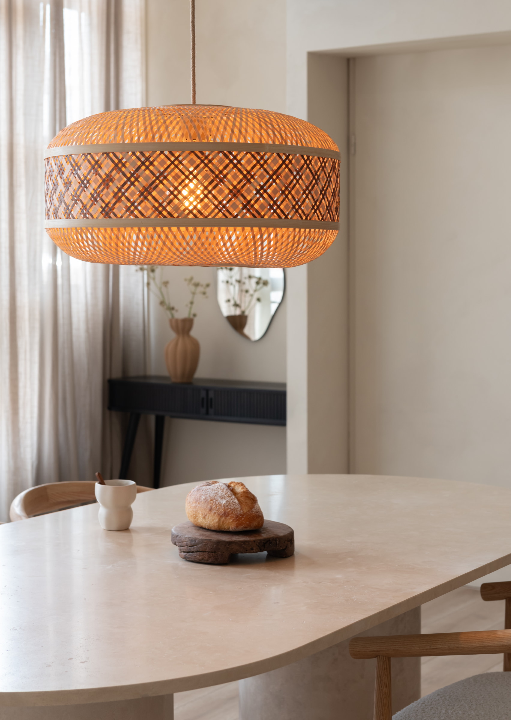 GOOD&MOJO Hanglamp 'Langkawi' Bamboe, 50cm, kleur Naturel/Bruin