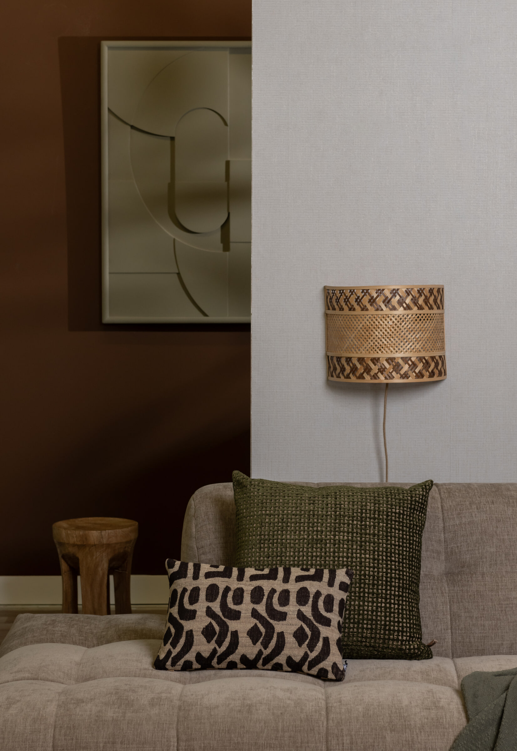 GOOD&MOJO Wandlamp 'Langkawi' Bamboe, 32cm, kleur Naturel/Bruin