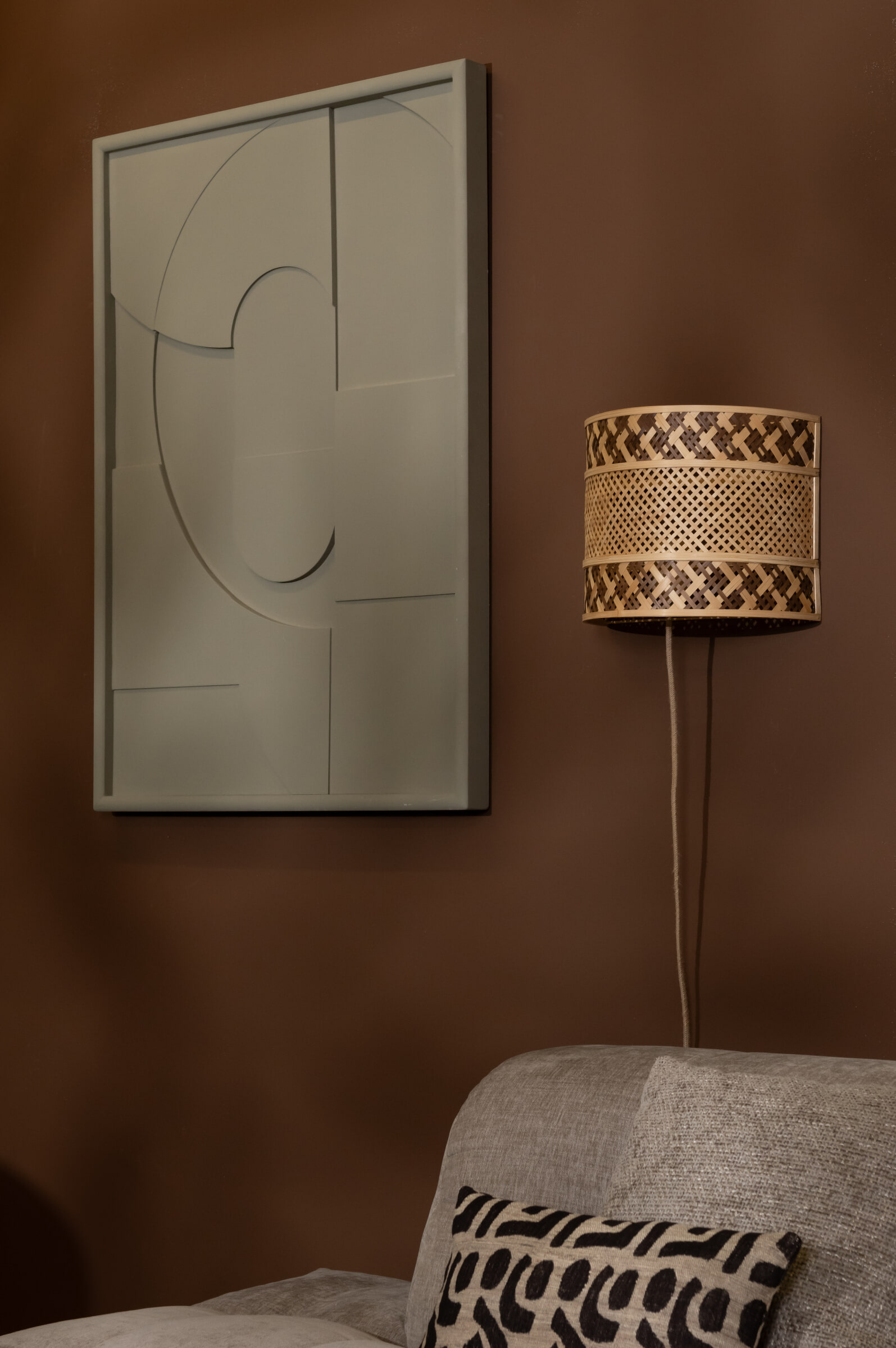 GOOD&MOJO Wandlamp 'Langkawi' Bamboe, 32cm, kleur Naturel/Bruin