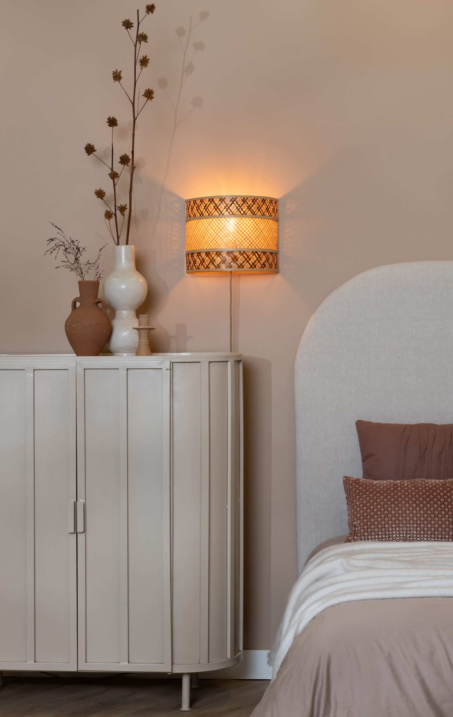 GOOD&MOJO Wandlamp 'Langkawi' Bamboe, 32cm, kleur Naturel/Bruin