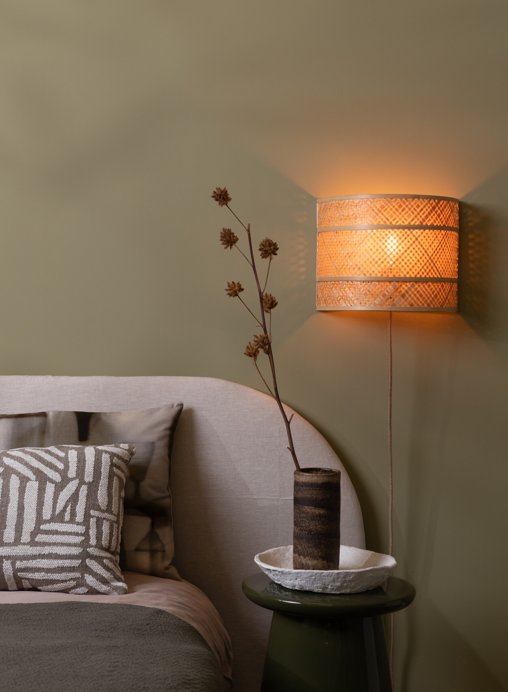 GOOD&MOJO Wandlamp 'Langkawi' Bamboe, 32cm, kleur Naturel