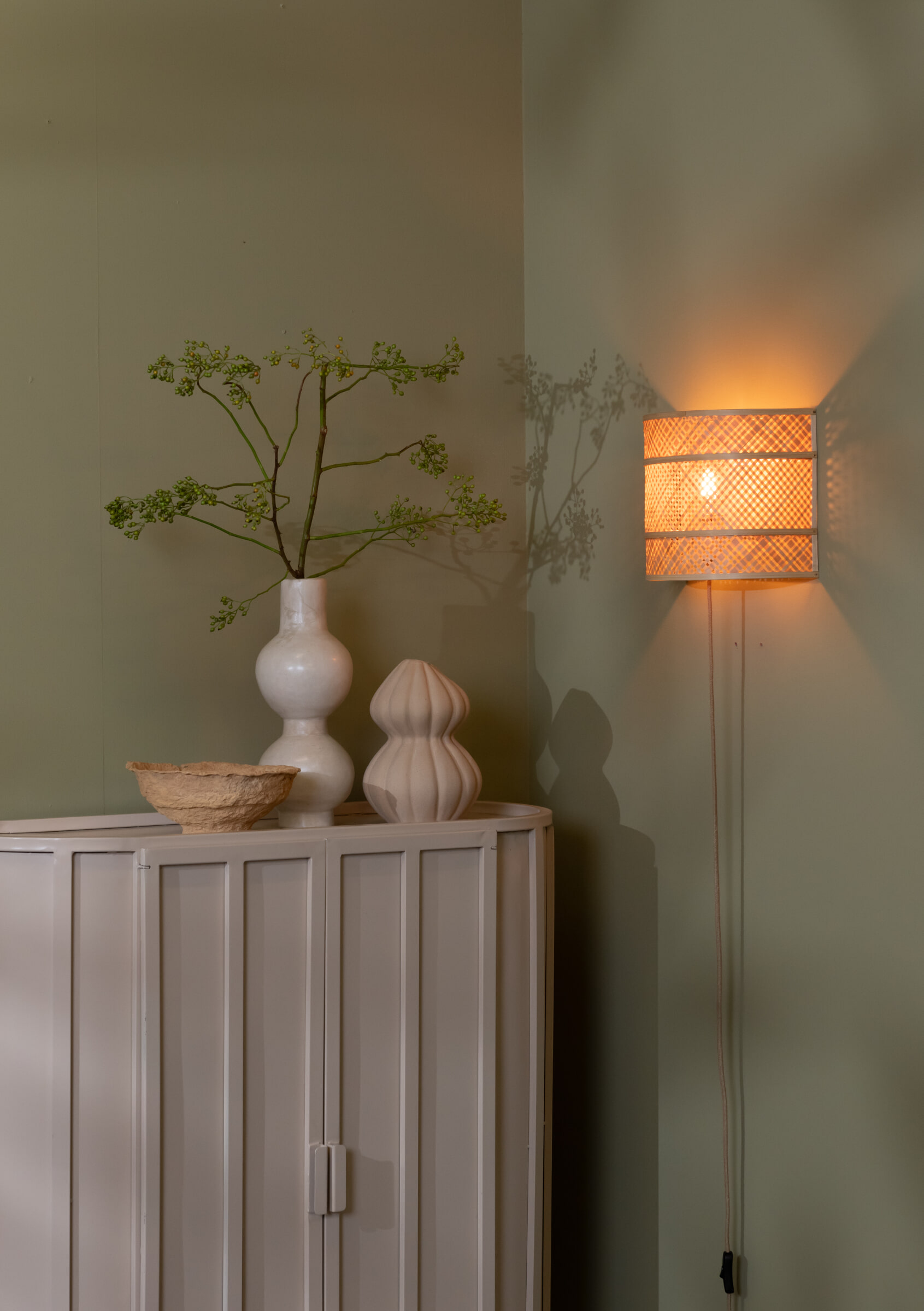 GOOD&MOJO Wandlamp 'Langkawi' Bamboe, 32cm, kleur Naturel