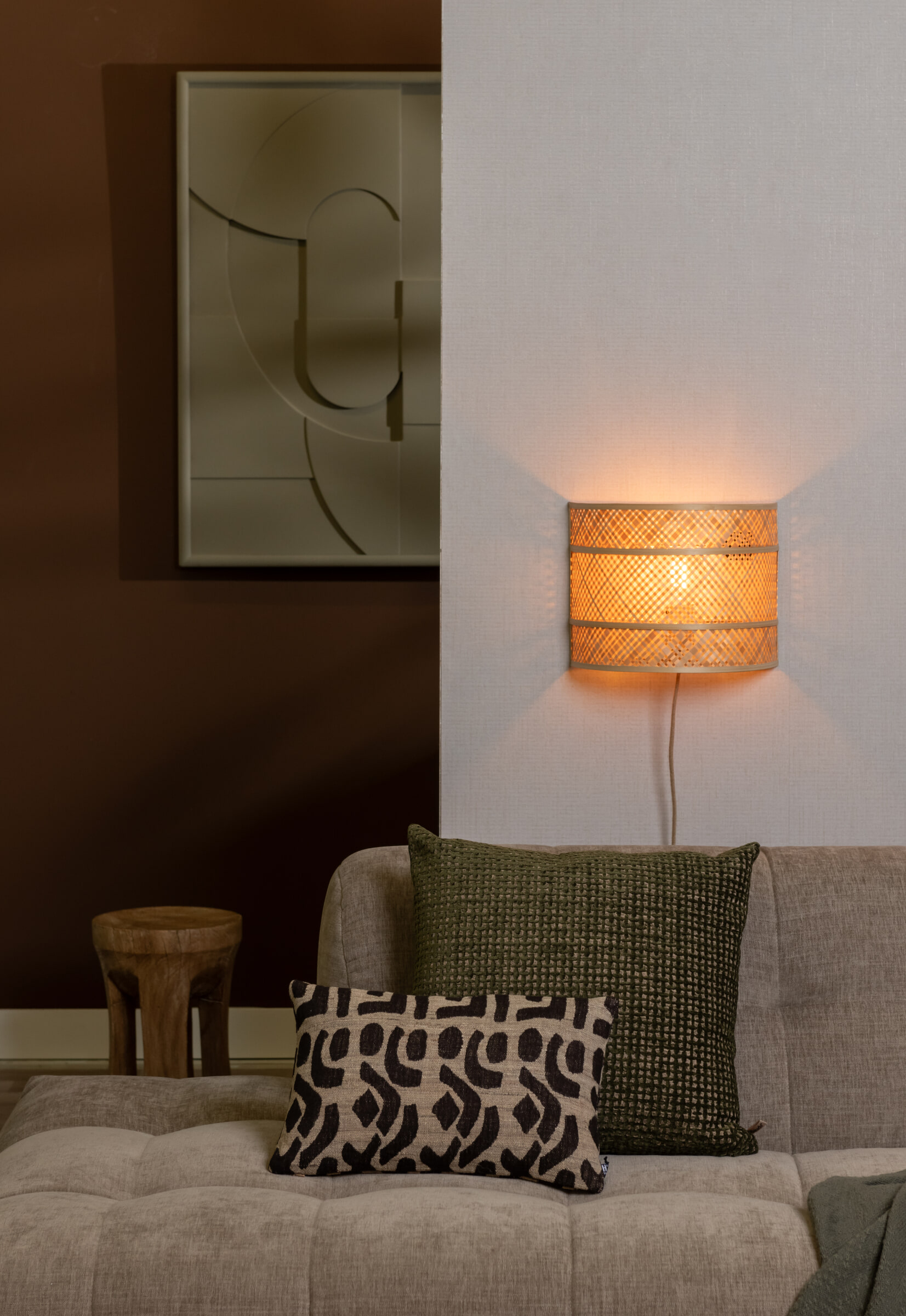 GOOD&MOJO Wandlamp 'Langkawi' Bamboe, 32cm, kleur Naturel