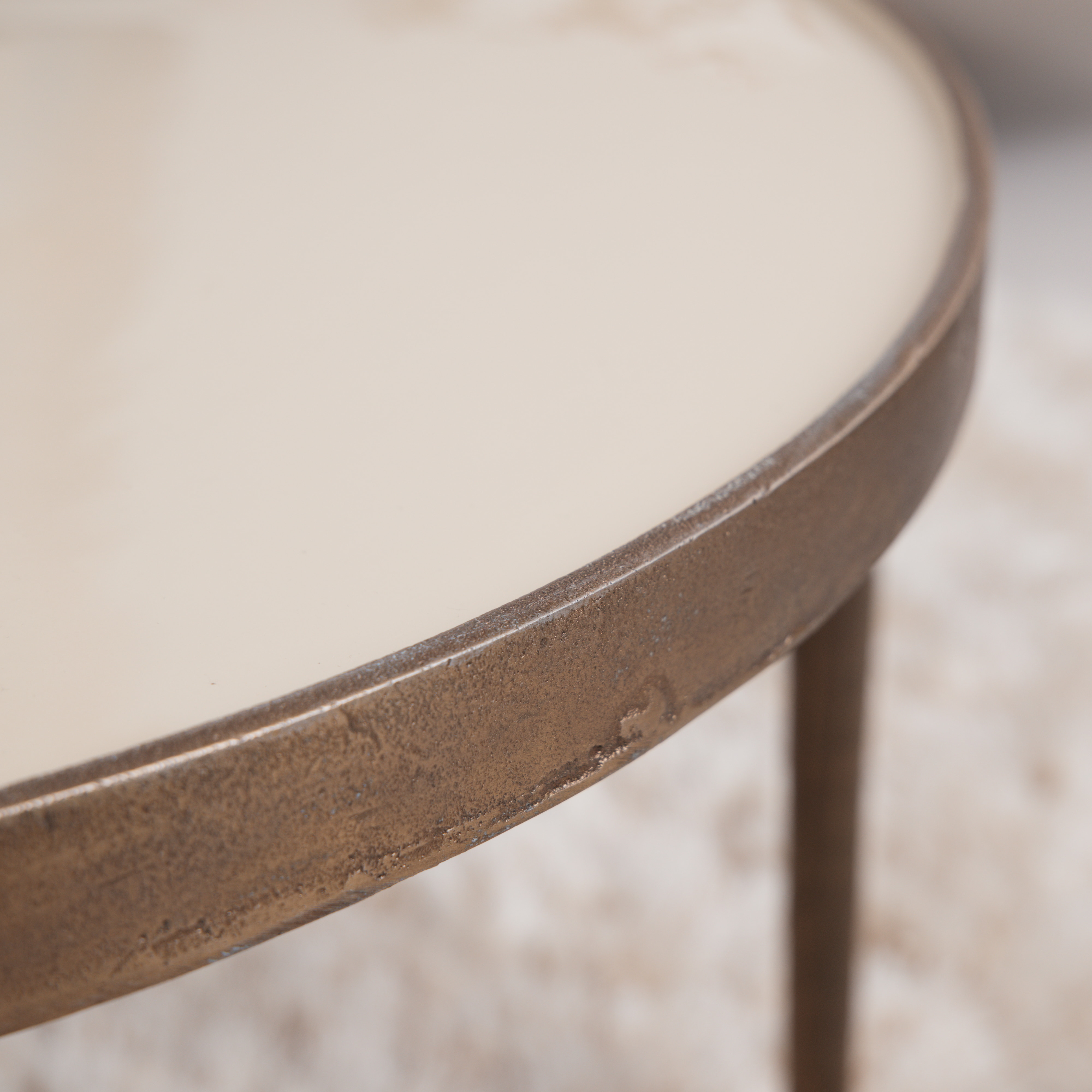 Light & Living Salontafel 'Lapaz' Set van 2 stuks, kleur Antiek Brons/Taupe