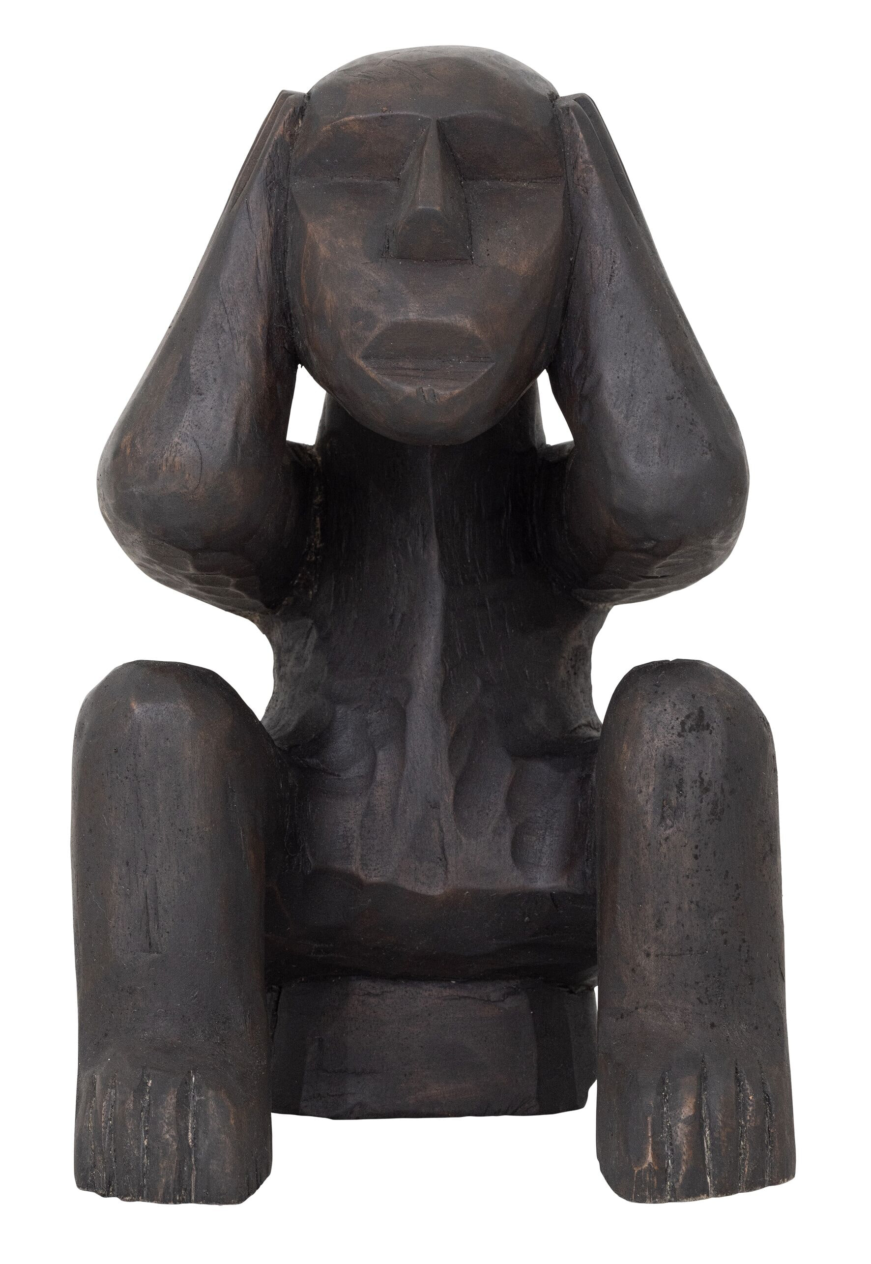 MUST Living Ornament 'Hear Nothing' Mahoniehout