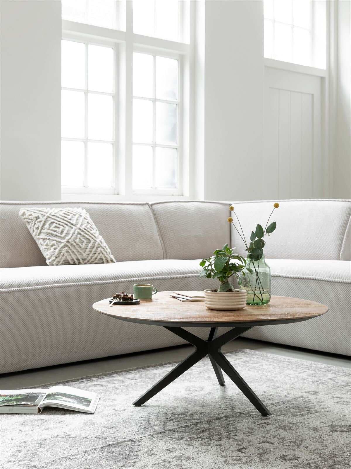 DTP Home Ronde Salontafel 'Metropole' Teakhout, 90cm