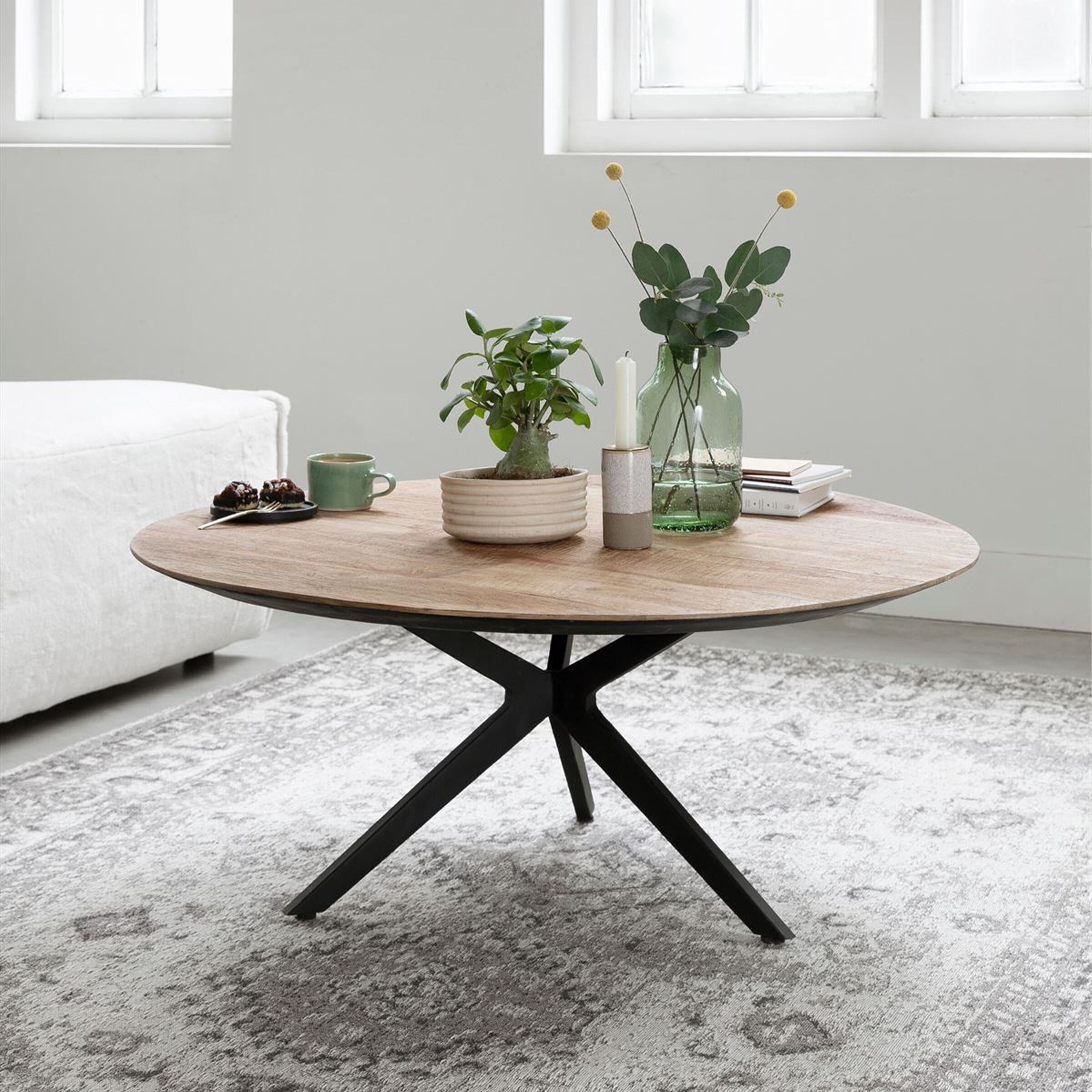 DTP Home Ronde Salontafel 'Metropole' Teakhout, 90cm