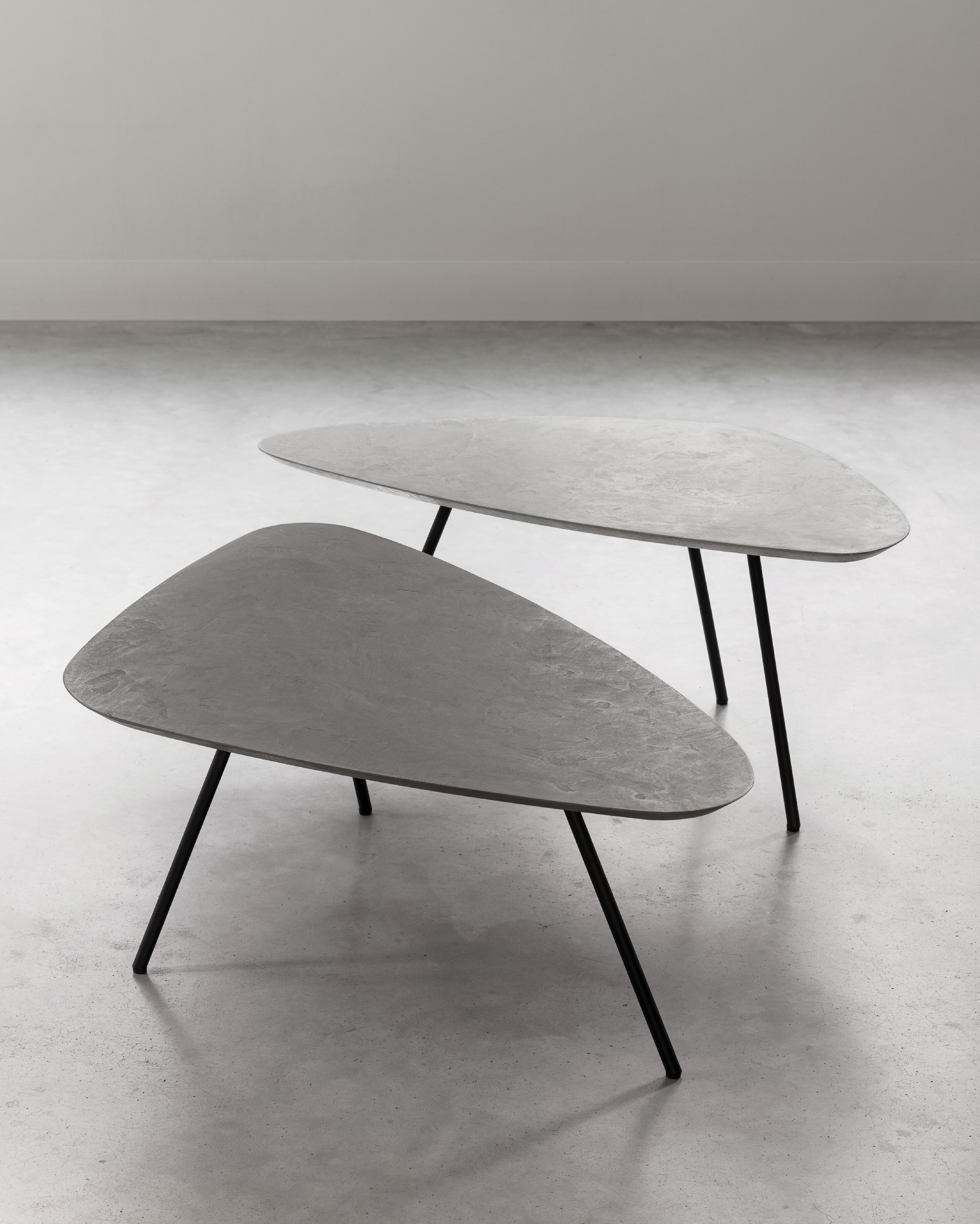 DTP Home Salontafel 'Plectro' Betonlook, Set van 2 stuks, kleur Grijs