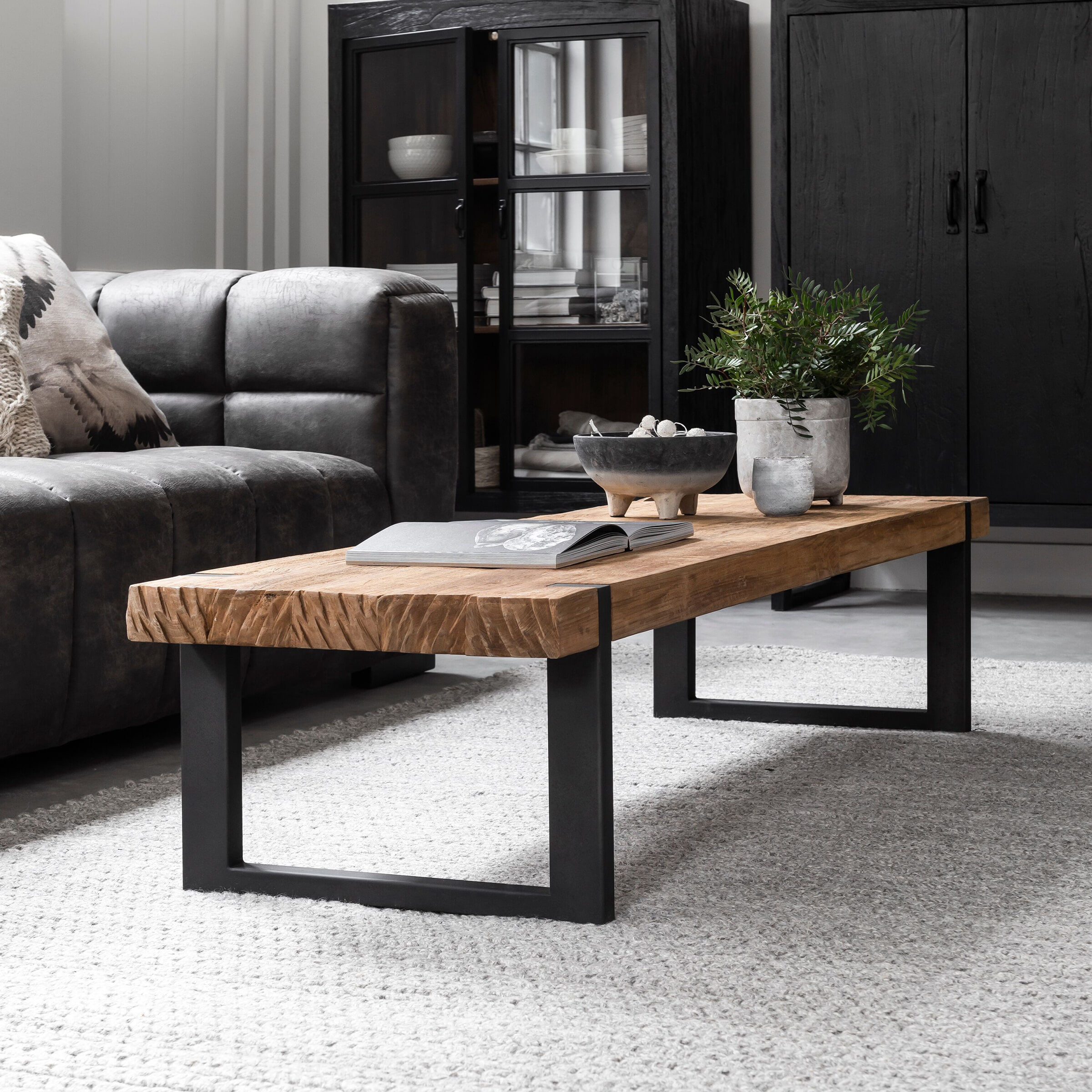 DTP Home Salontafel 'Beam' Teakhout, 150 x 50cm, kleur Naturel