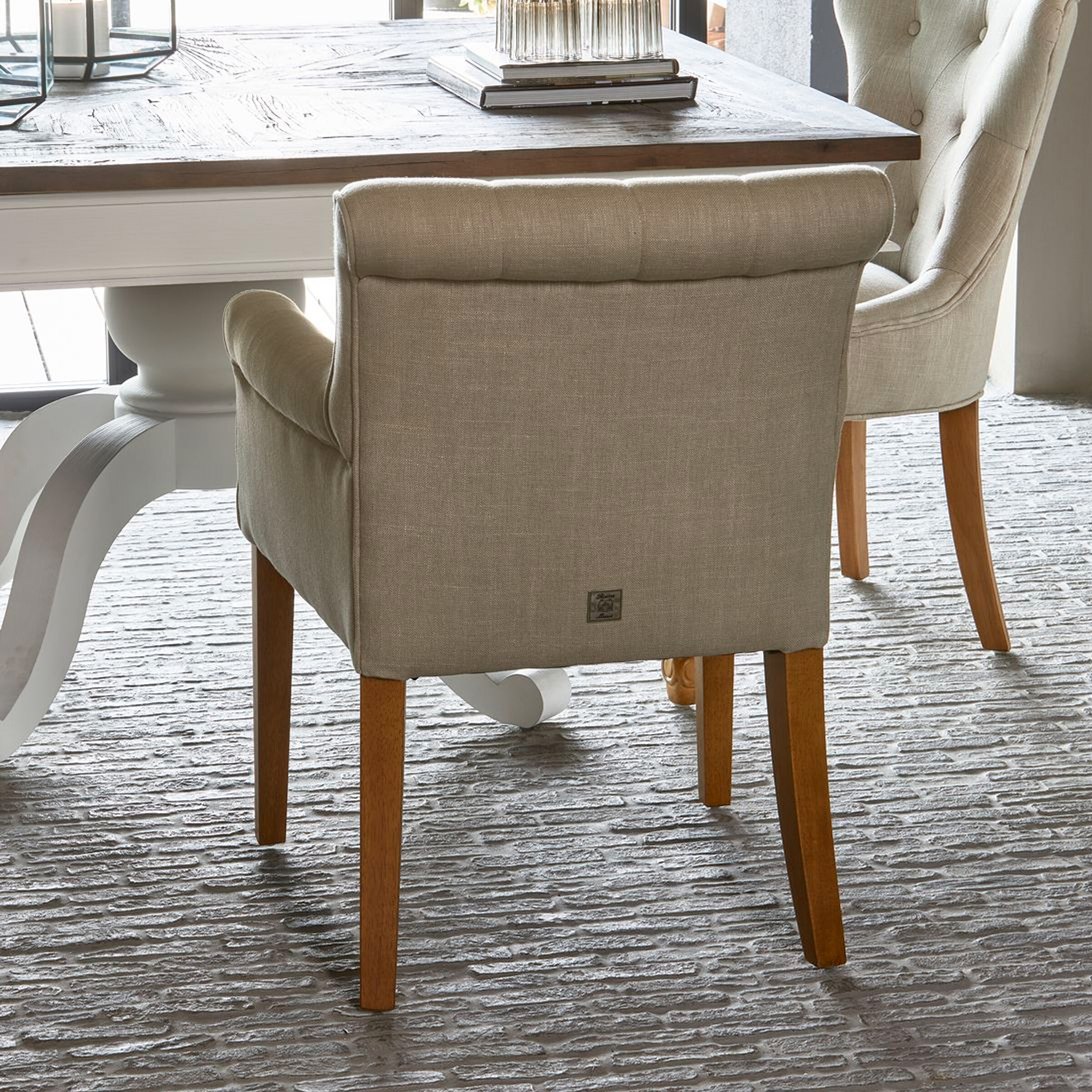 Rivièra Maison Eetkamerstoel 'La Scala' Linen, kleur Flax