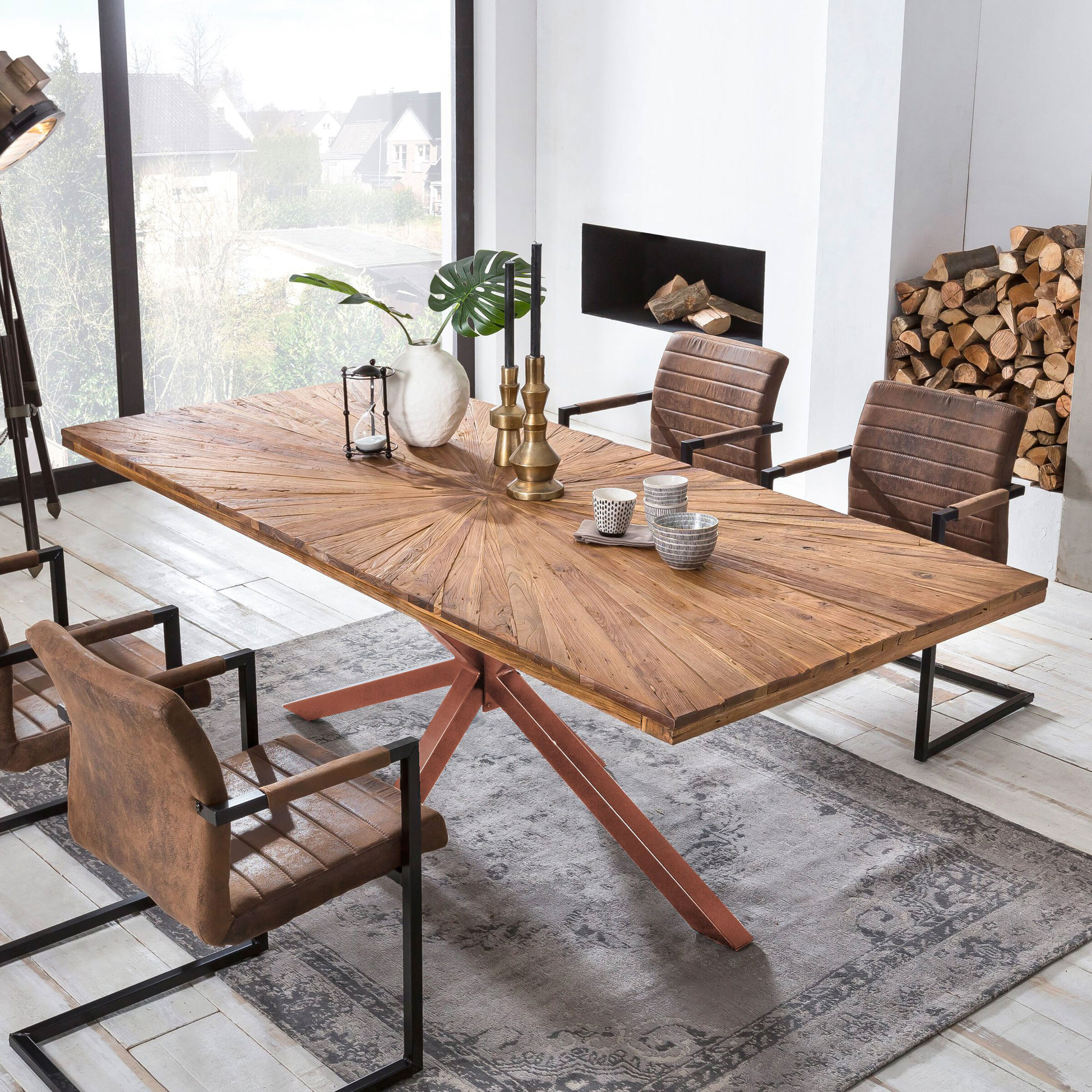 Artistiq Eettafel 'Latonja' Teakhout, 160 x 90cm, kleur Bruin