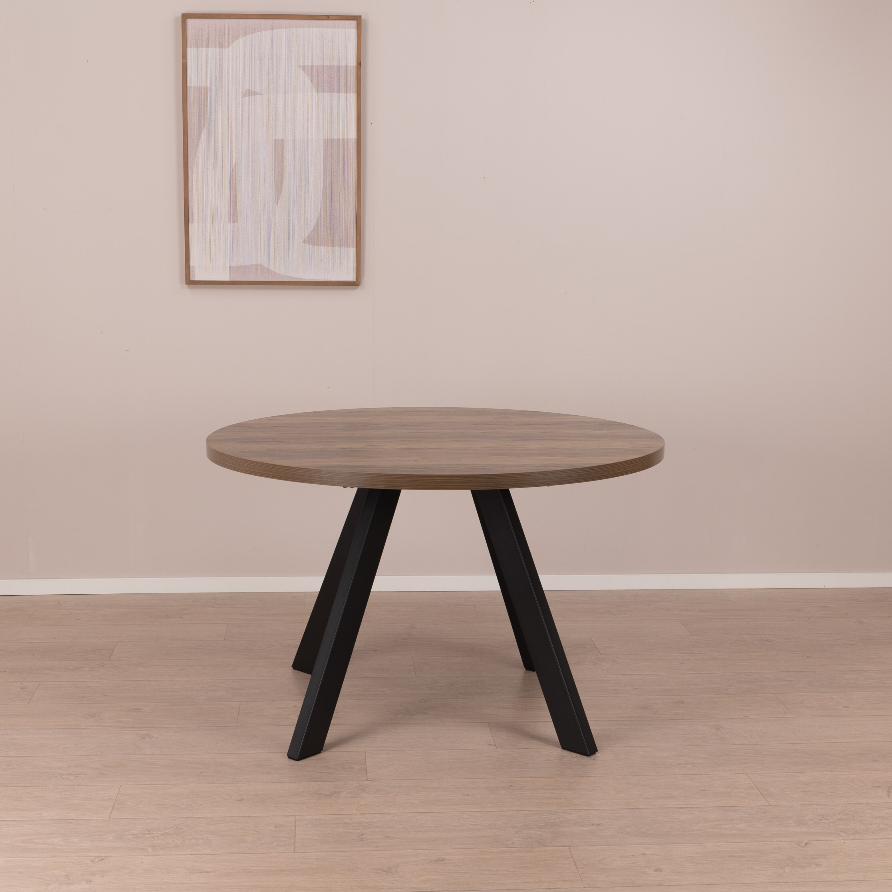 Sohome Uitschuifbare Ronde/Ovale Eettafel 'Lias' Eikenlook, 120-210 x 75cm