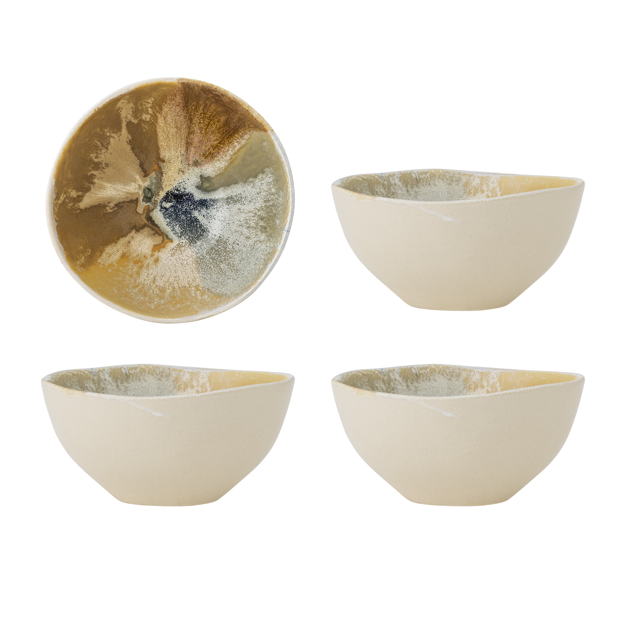Bloomingville Schaal Lacey 15cm, Set van 4 stuks - Meerkleurig