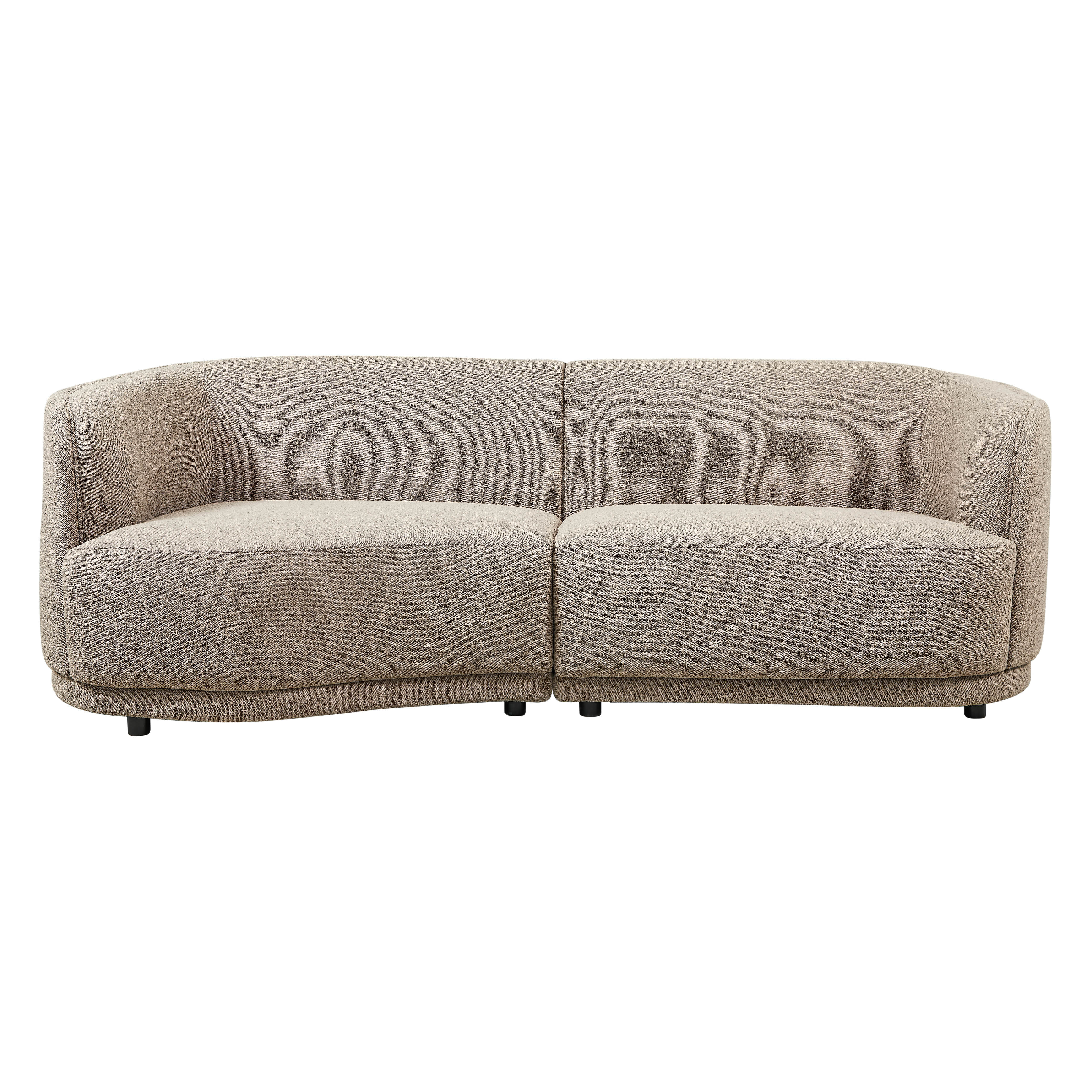 Tower Living Loungebank 'Leicester' Bouclé, Links, kleur Cement Grijs