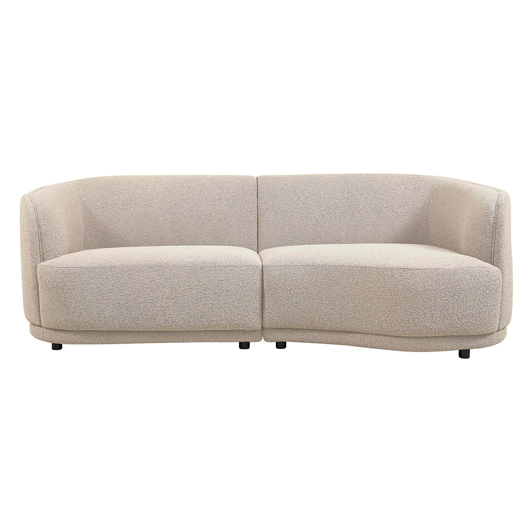 Tower Living Loungebank 'Leicester' Bouclé, Rechts, kleur Ivory