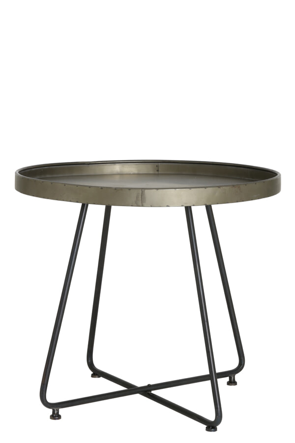 Light & Living bijzettafel 'Hylke', tin look