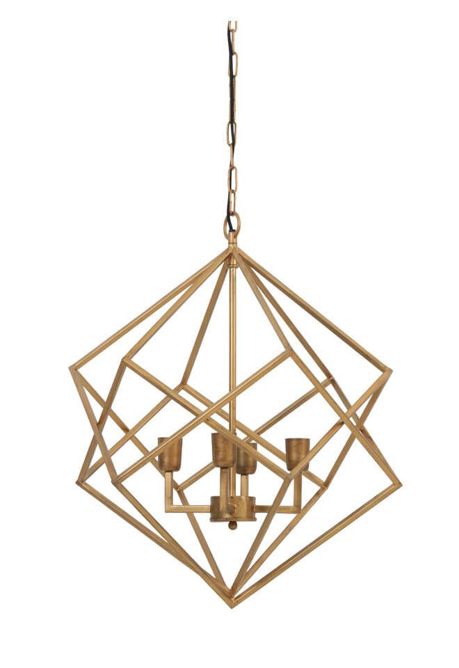 Light & Living Hanglamp 'Drizella' 4-Lamps, goud