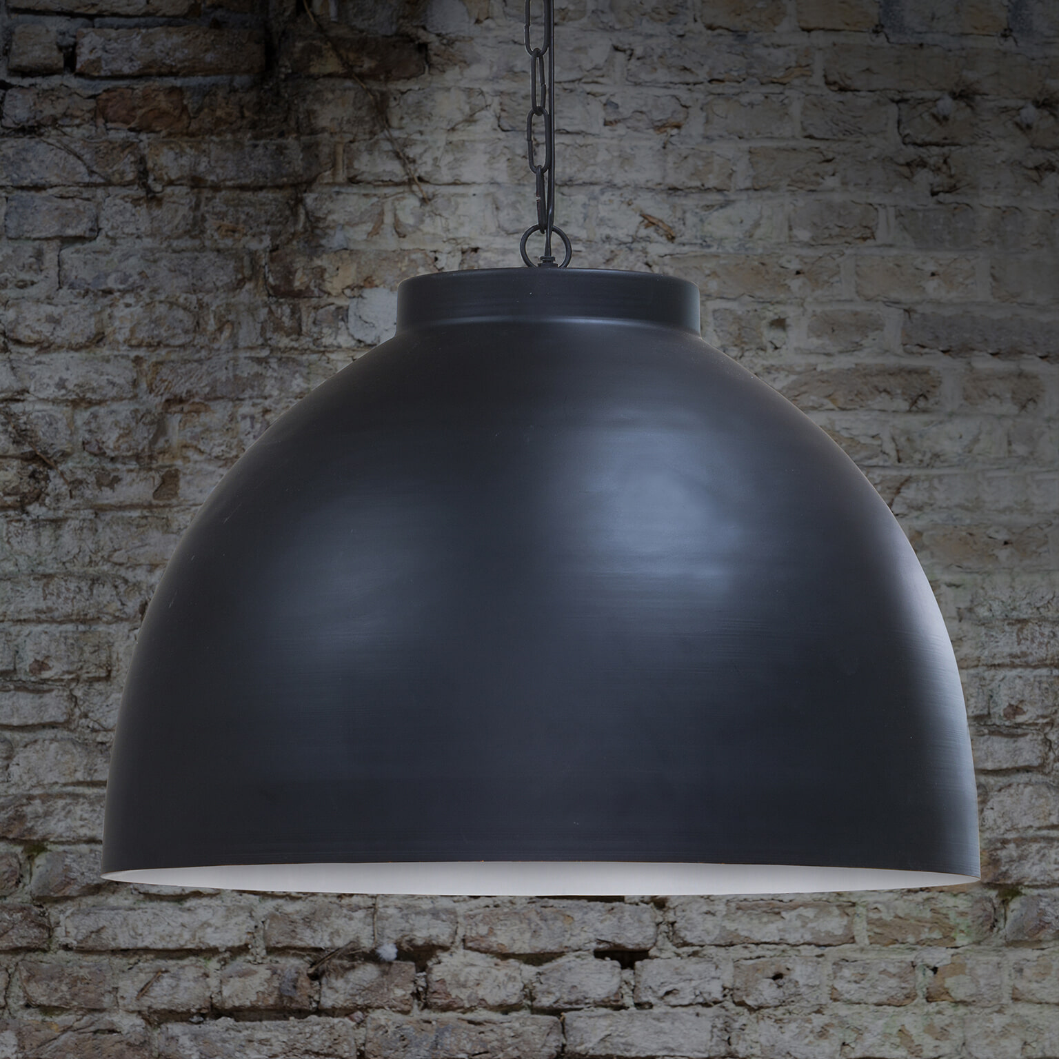 Light & Living Hanglamp 'Kylie XL' 60cm, grafiet-wit, kleur Zwart