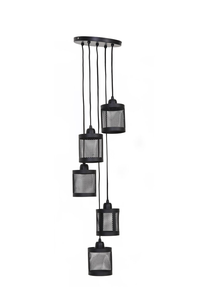 Light & Living Hanglamp 'Laetitia' 25cm, mat zwart