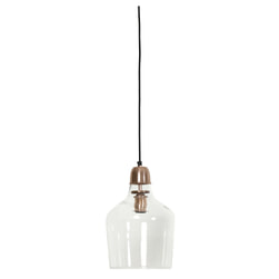 Light & Living Hanglamp 'Sage' Ø23x37 cm, glas koper